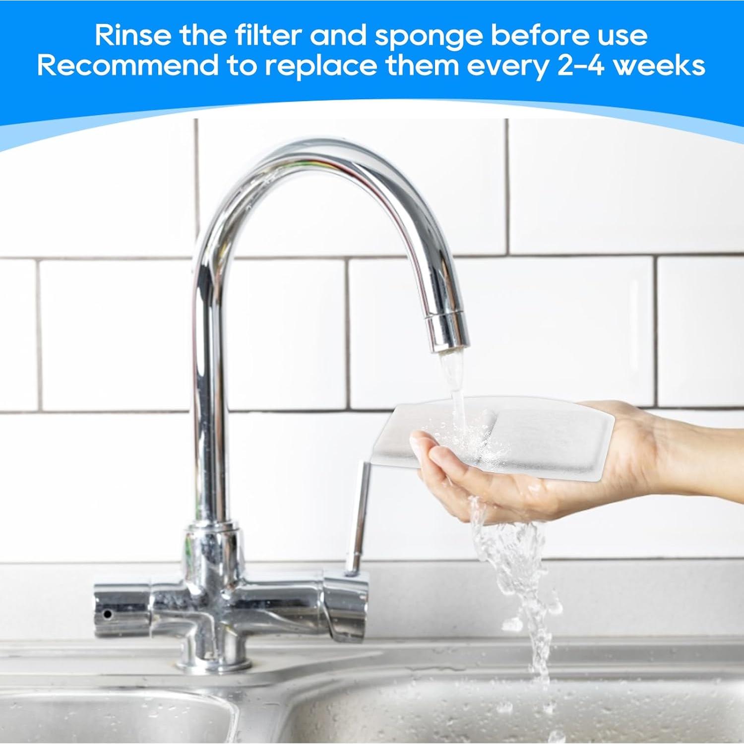 Paquete de 16 Filtros y Esponjas para Fuente de Agua MyfatBOSS