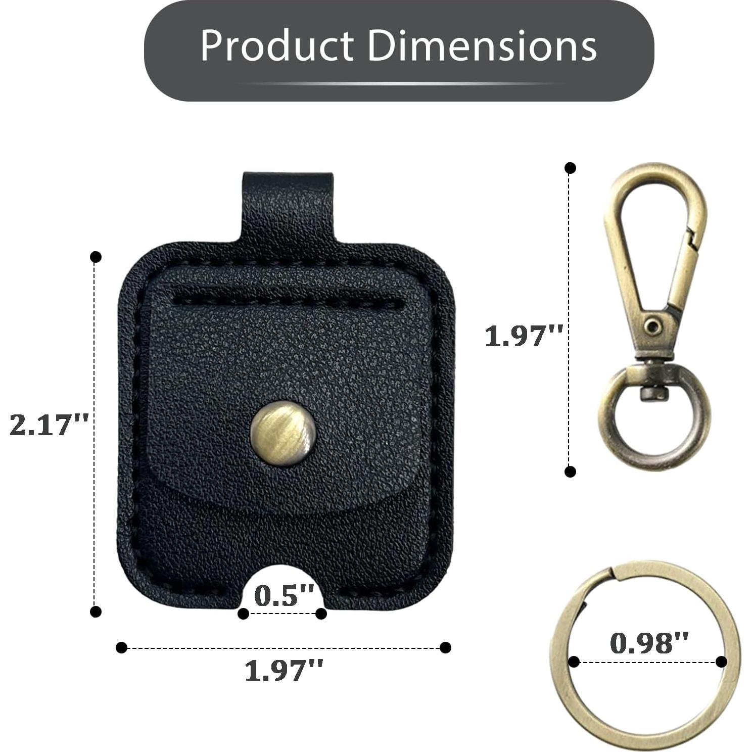 Funda de Llave de Cuero Negro para Hombres y Mujeres