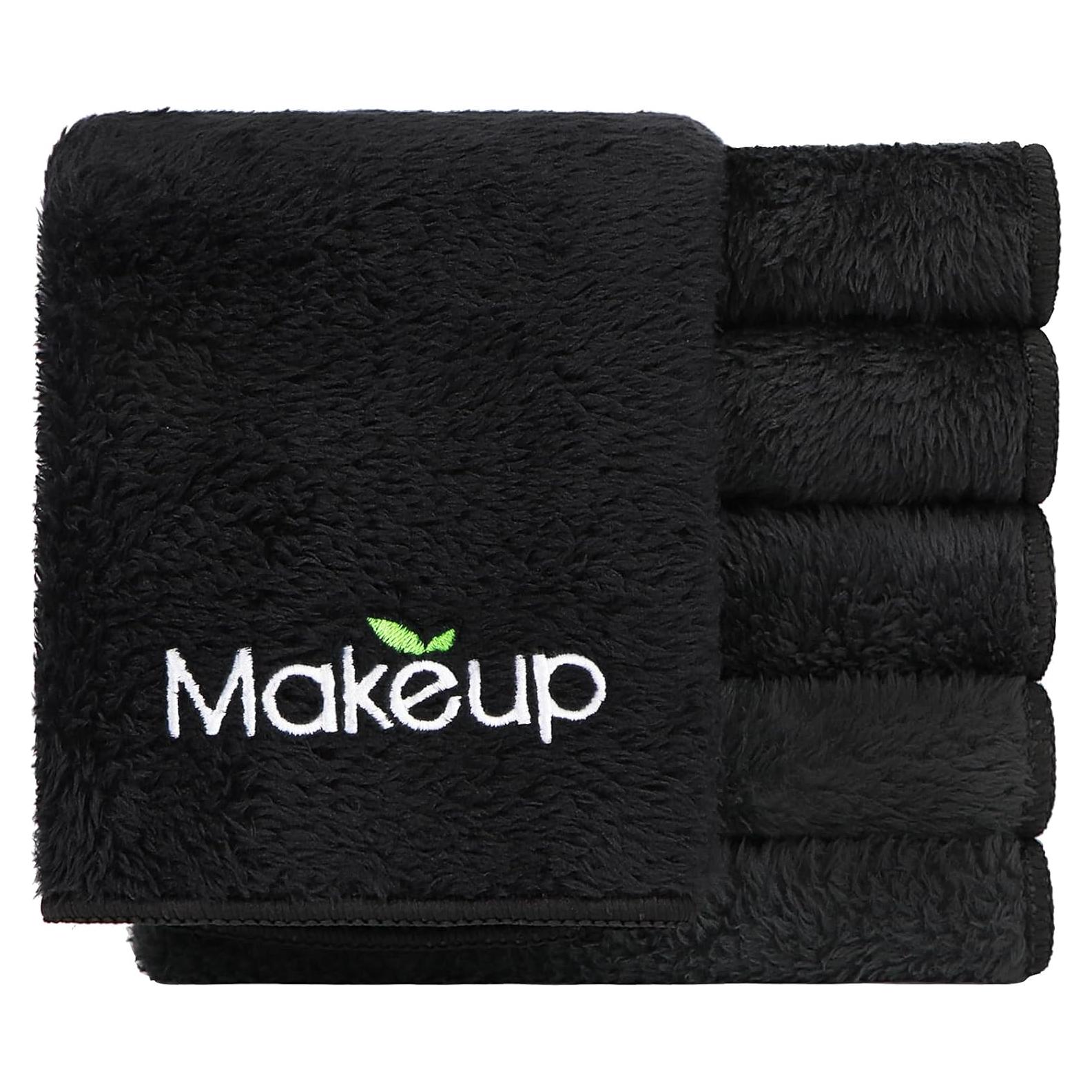 Paquete de 6 Paños Desmaquillantes Orighty Microfibra 33x33 cm Negro