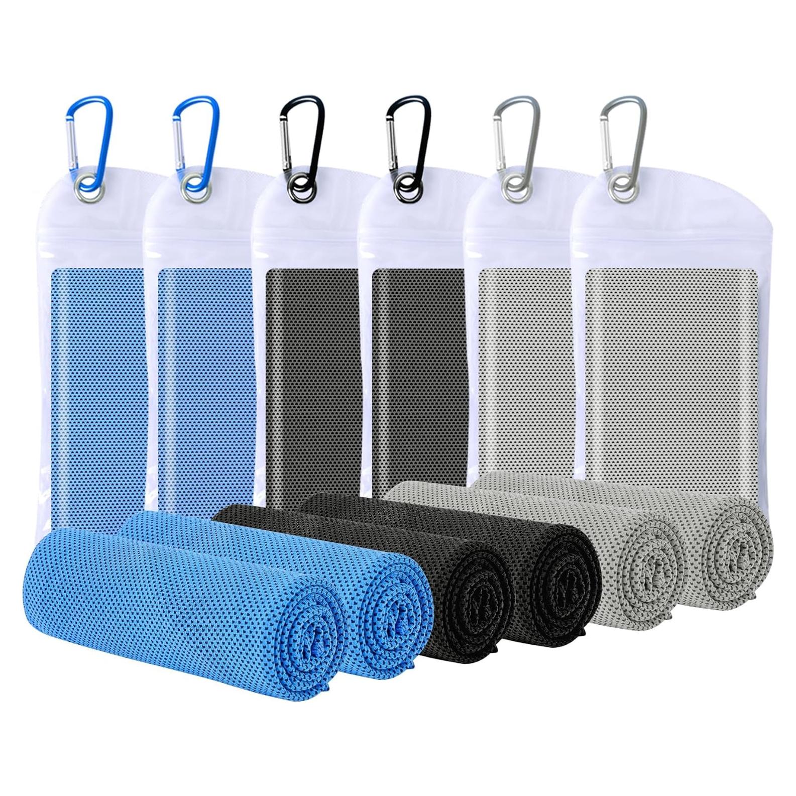 6 Toallas Enfriadoras Microfibra Genérica 101.6x30.48cm