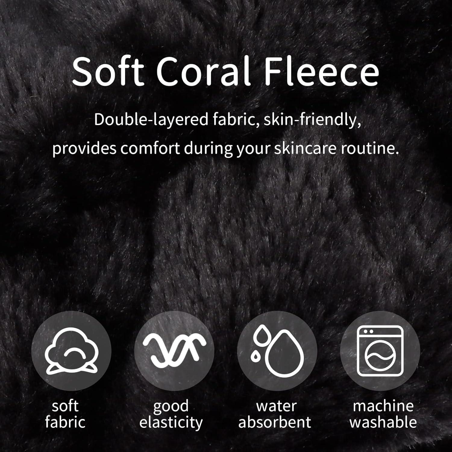 Cinta de Microfibra Negra WHAVEL - 9 Piezas para Cuidado Facial