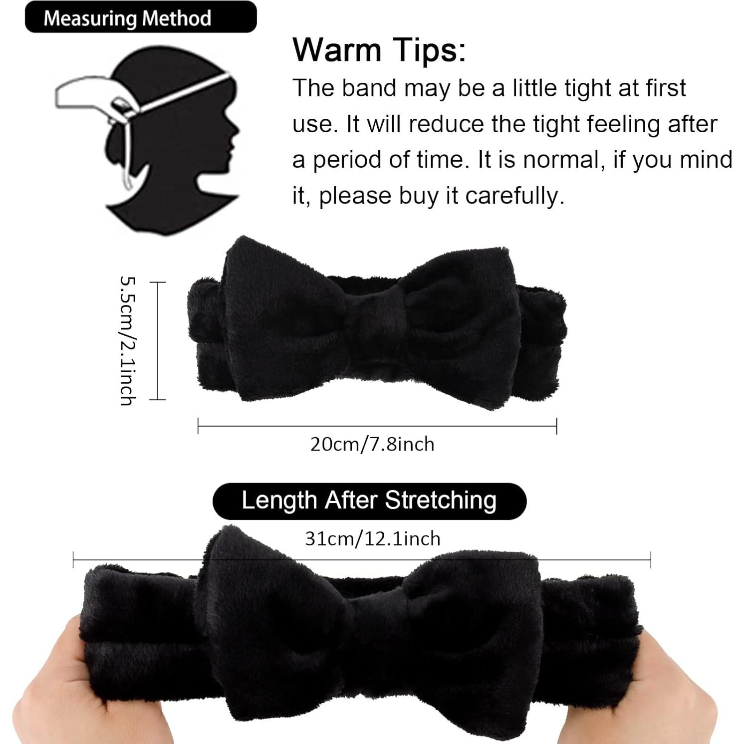 Cinta de Microfibra Negra WHAVEL - 9 Piezas para Cuidado Facial