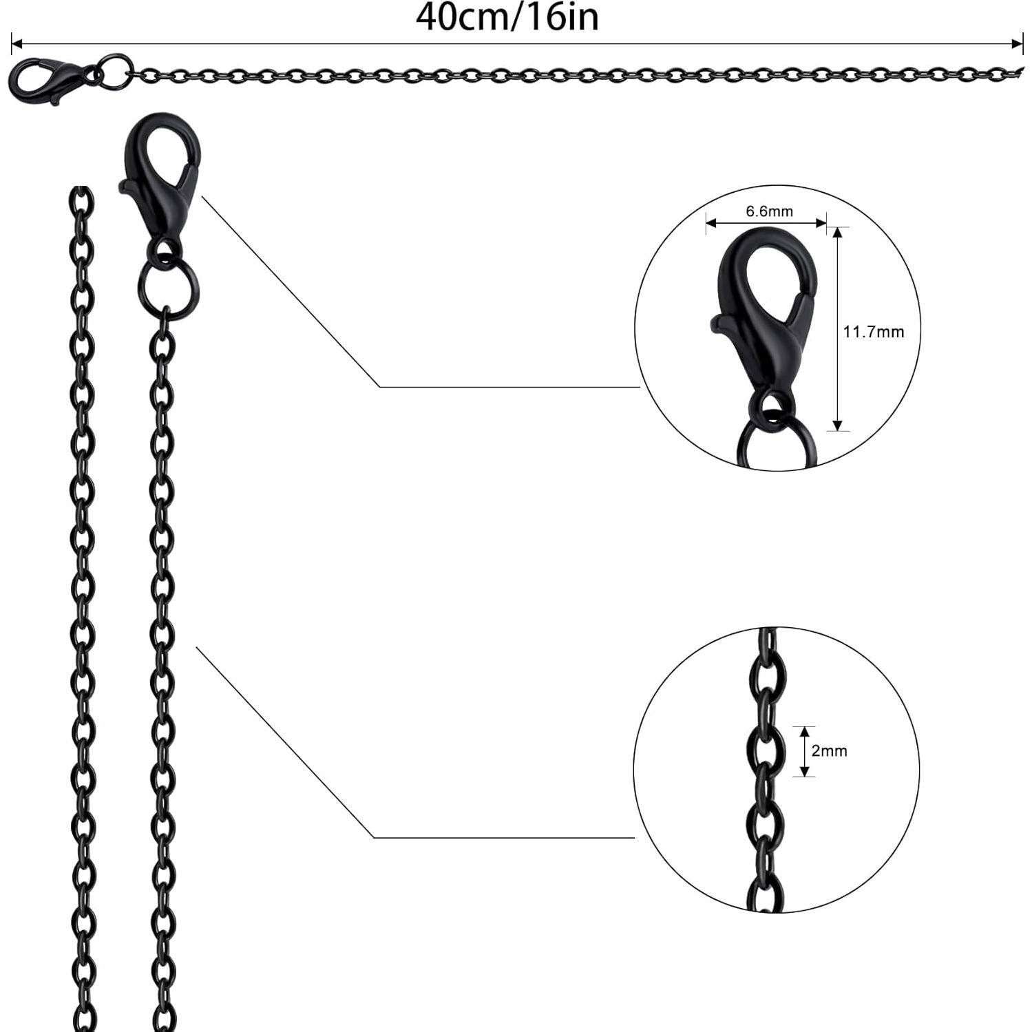 Cadenas de Collar Lemonkey 24 Piezas 40.64 cm Negro