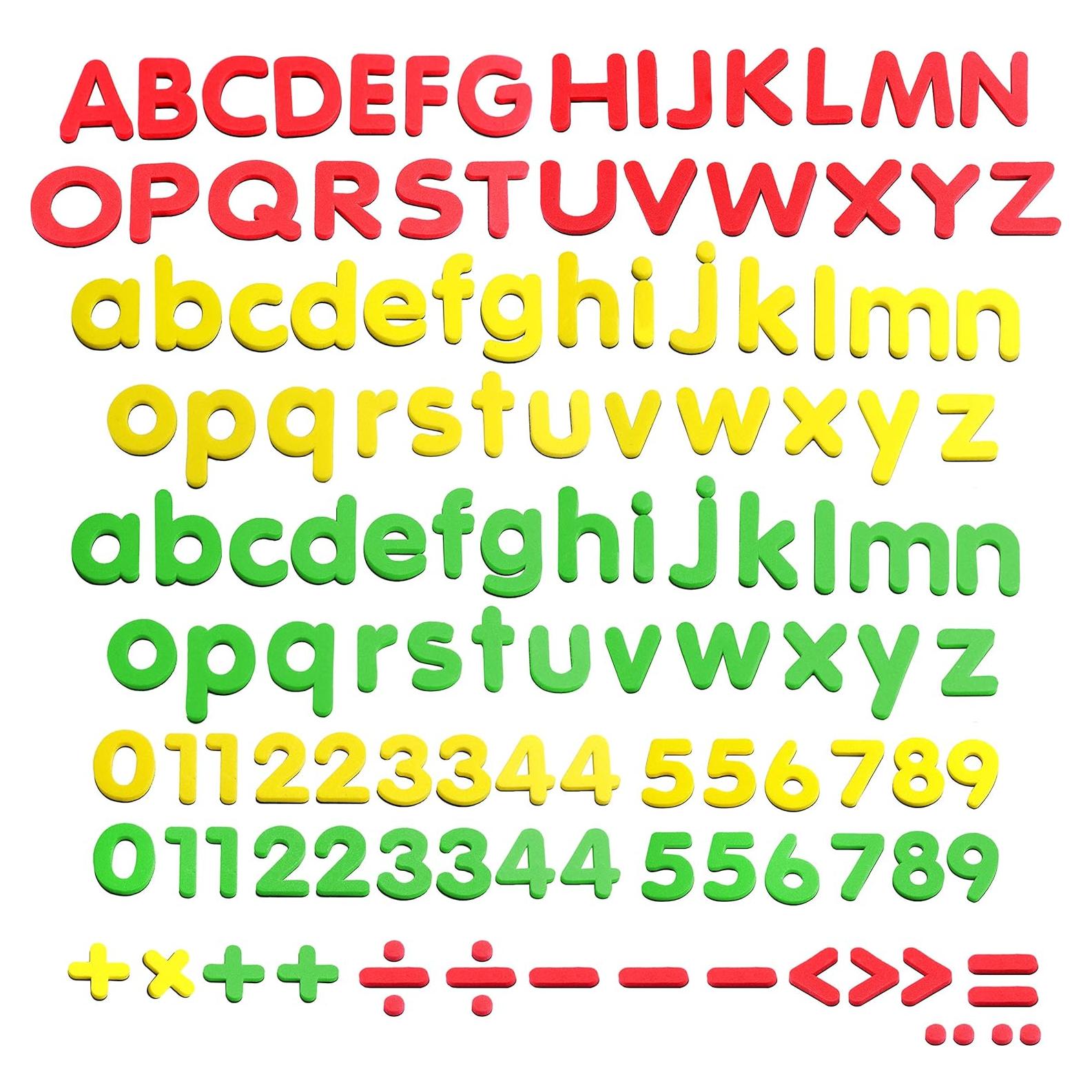 SpriteGru 123 Piezas Letras y Números Magnéticos para Niños