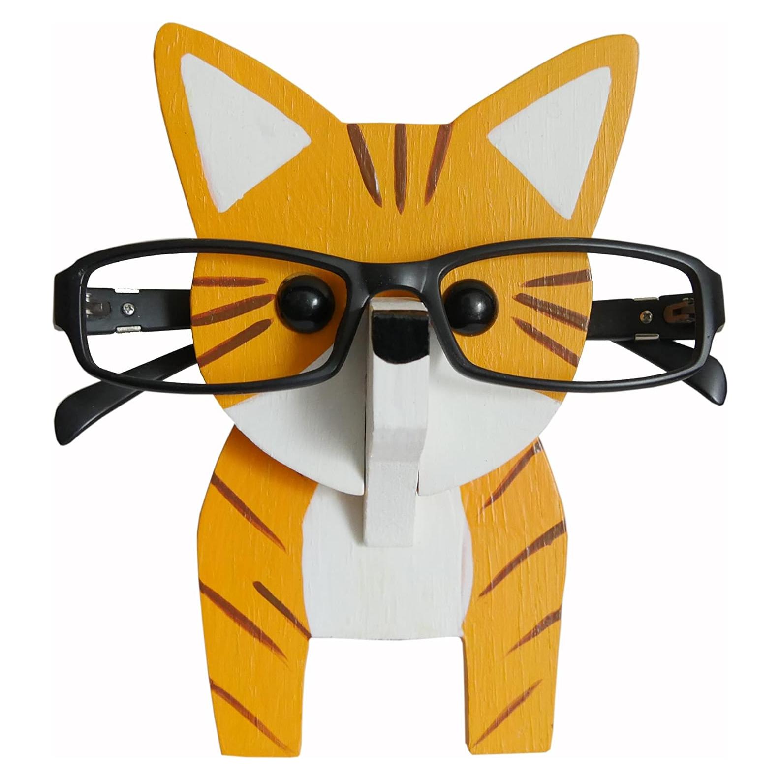 Soporte para Gafas de Madera Gato JLWDM 9.4x9.9x15cm