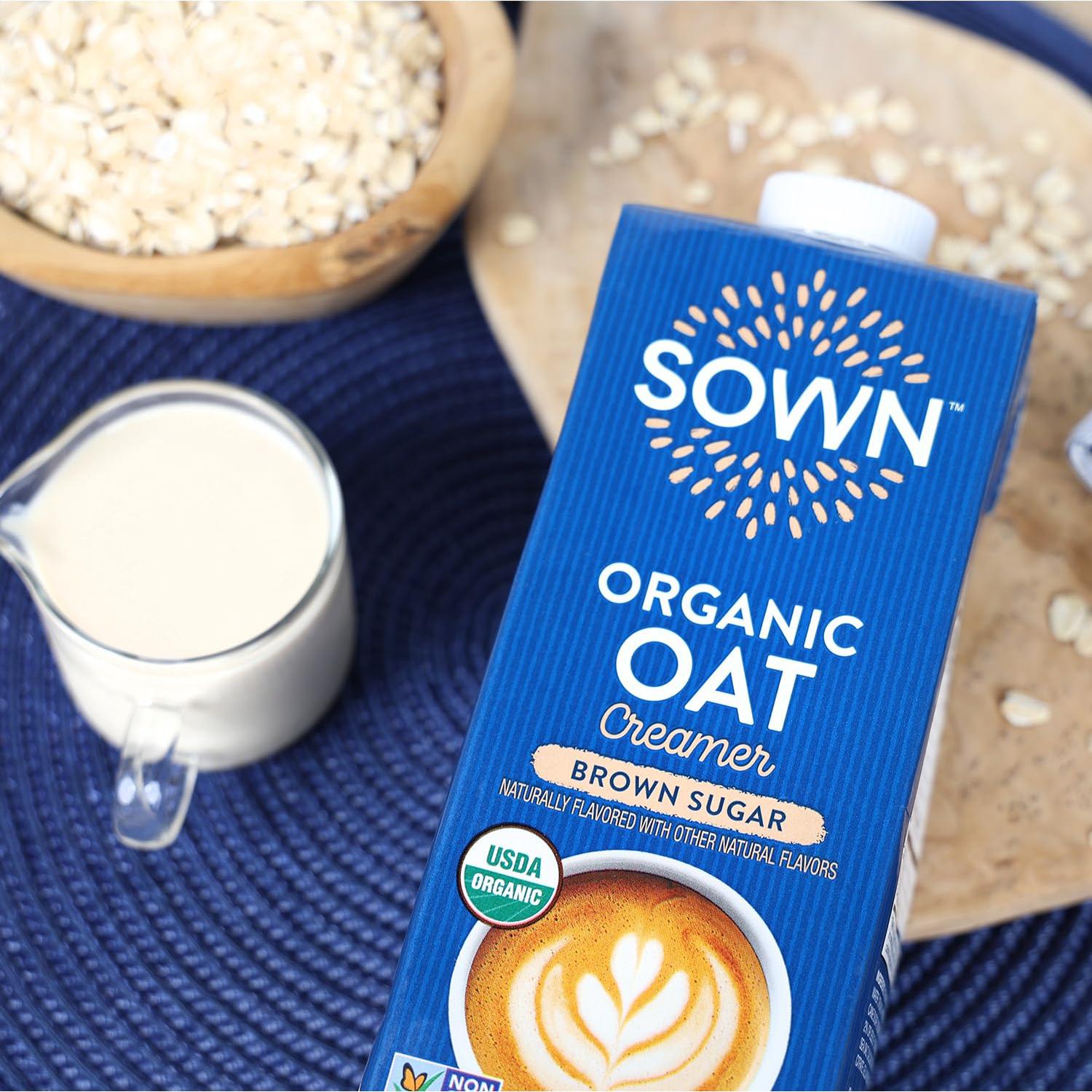 Crema de Avena Orgánica SOWN Azúcar Moreno 32oz Pack de 6