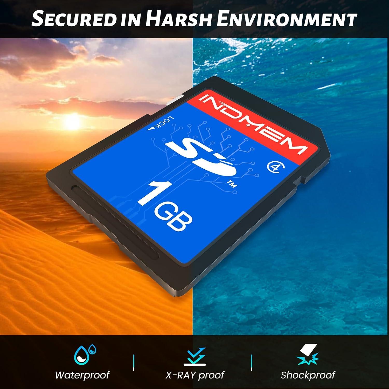 Tarjeta SD INDMEM 1GB Clase 4 - 10 Paquetes de Memoria Flash