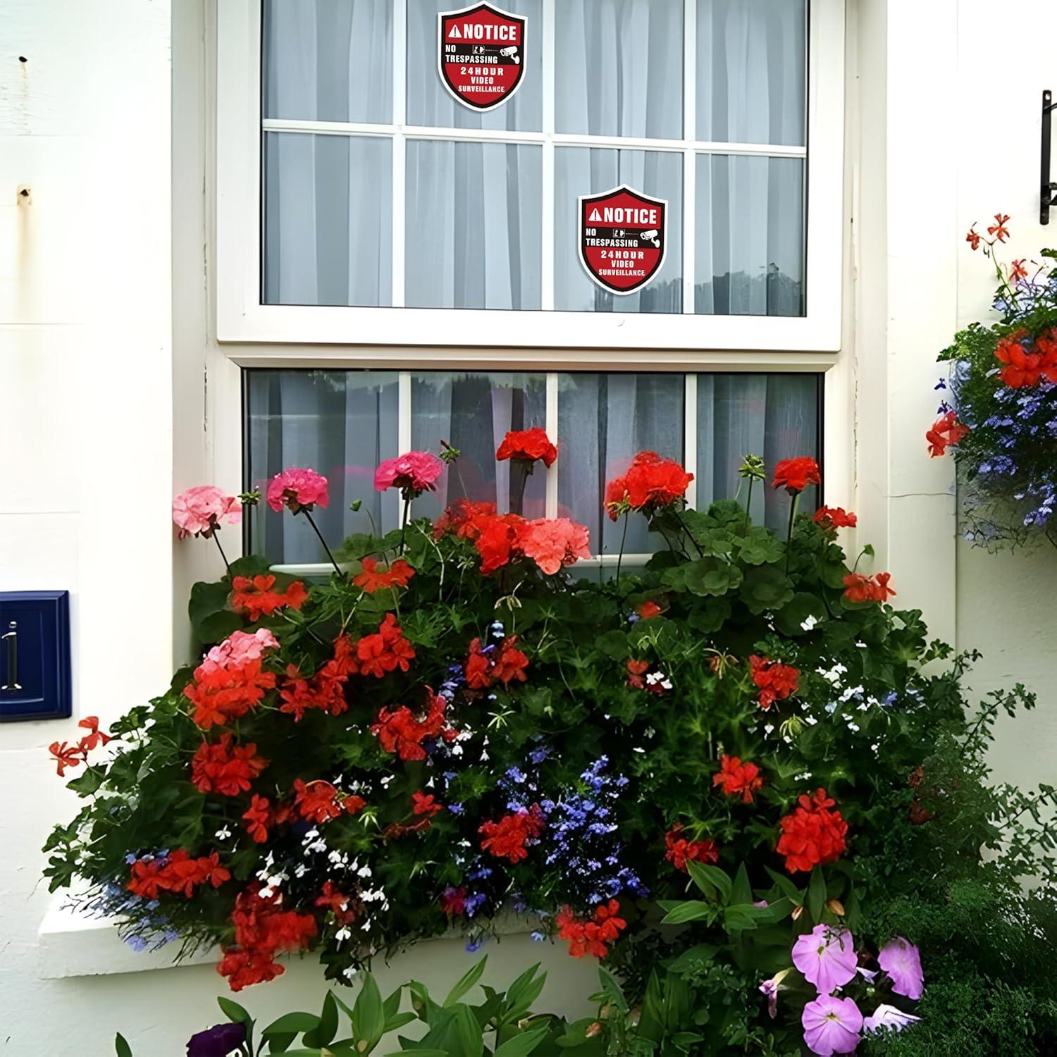 Carteles de Seguridad 24 Horas LUHIMO - 2 Piezas Vinilo