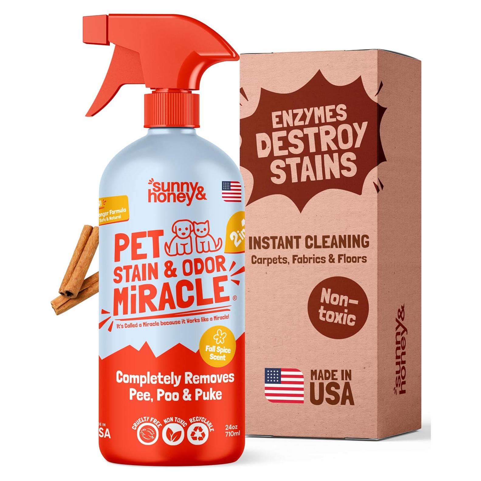 Limpiador Enzimático para Mascotas Sunny & Honey 946 ml - Especias de Otoño