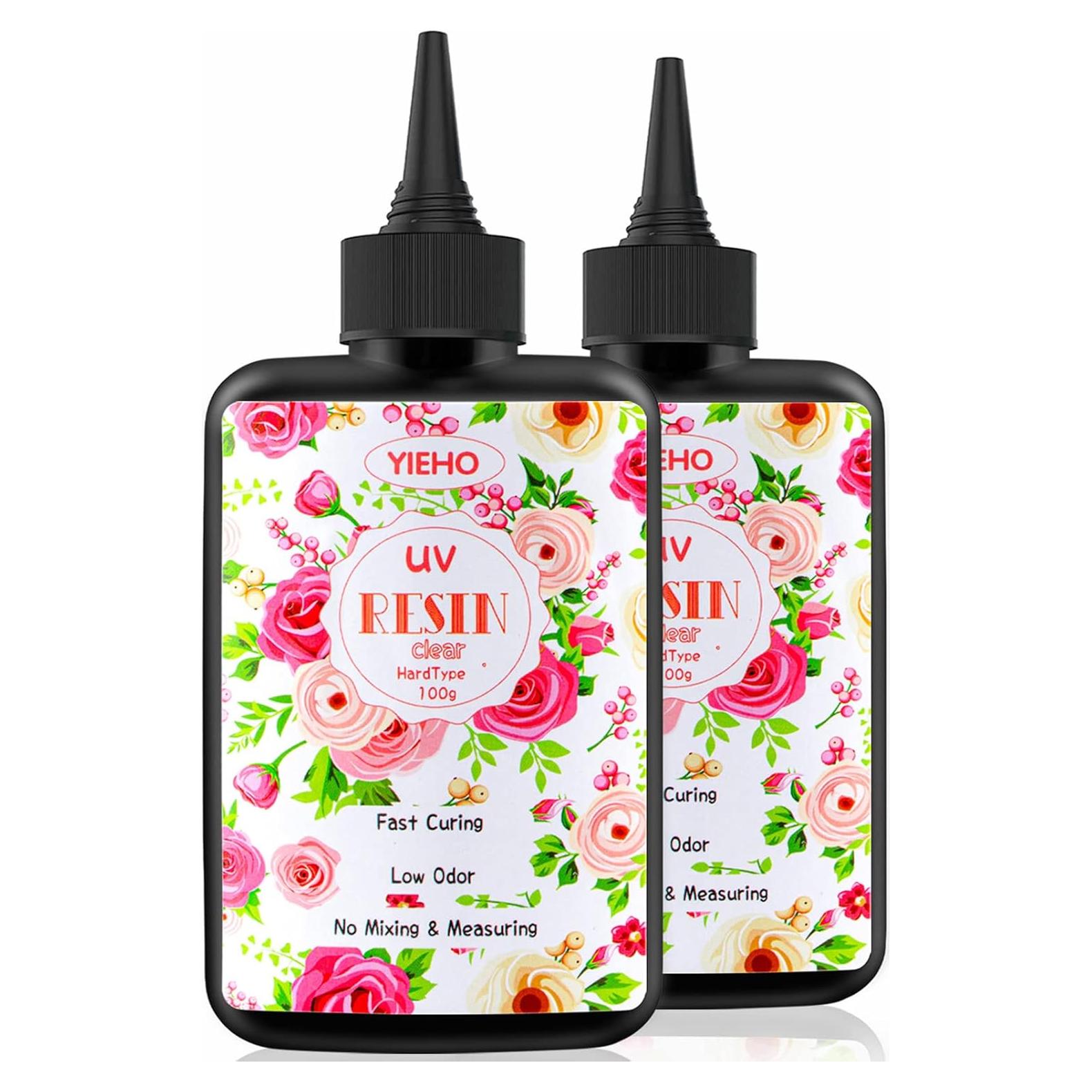 Resina Epóxica UV YIEHO 200g Cristalina Dura para Joyería