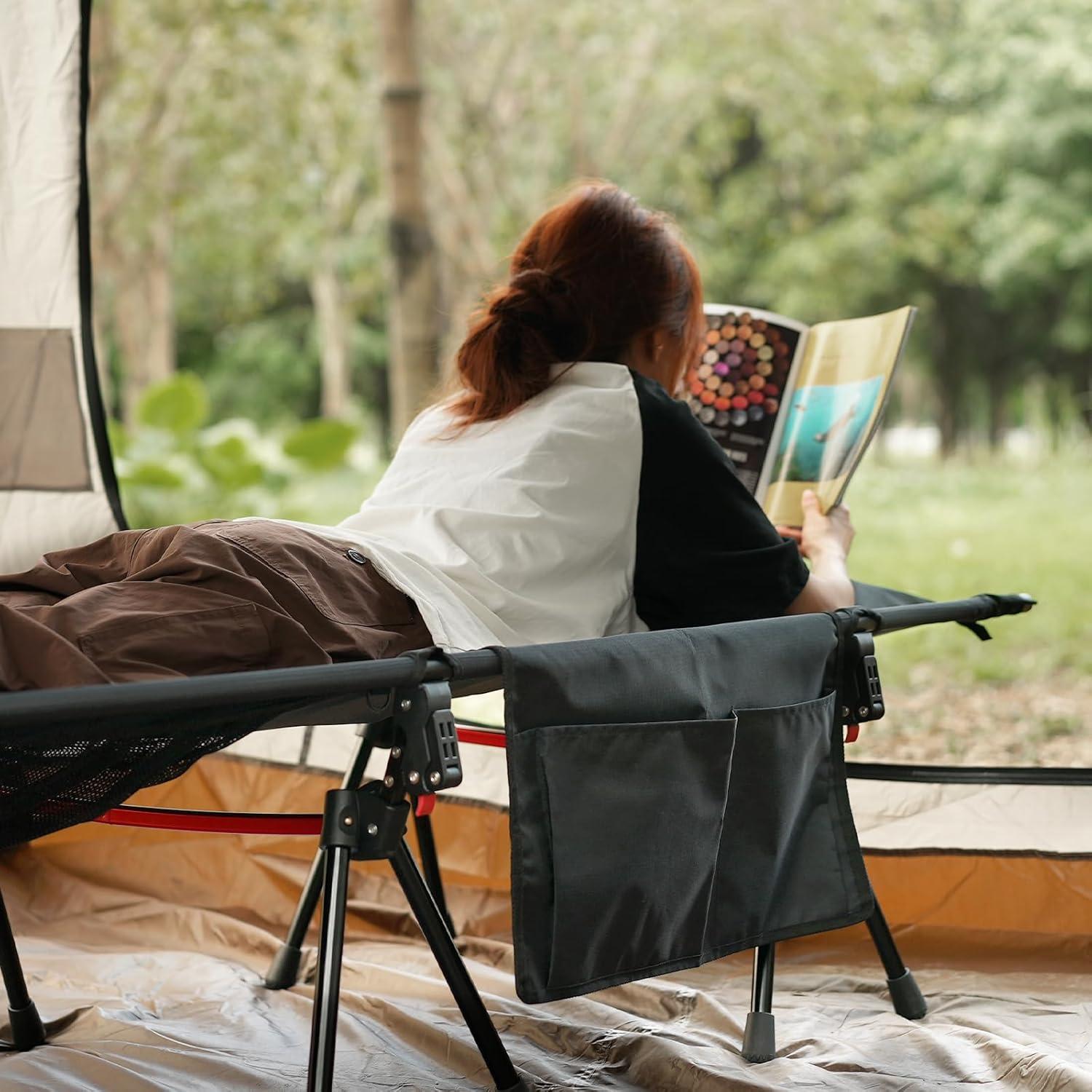 Cama de Camping ICECO XL Plegable 180 kg 190x70 cm Negra