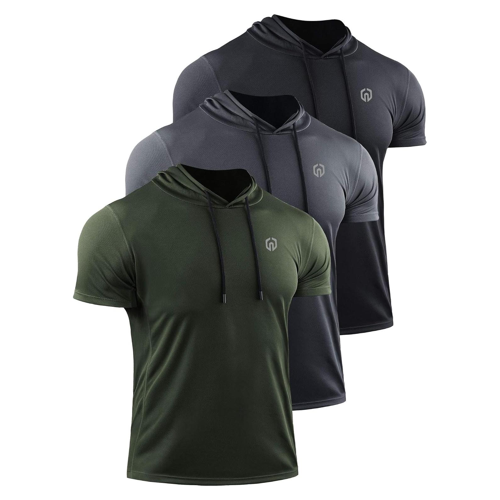 Camiseta Deportiva Neleus Sin Mangas para Hombre - 3 Pzs