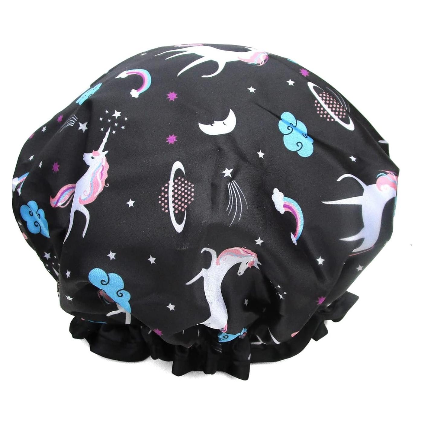 Gorro de Ducha Impermeable Unicornio ZKLLGHE Reutilizable