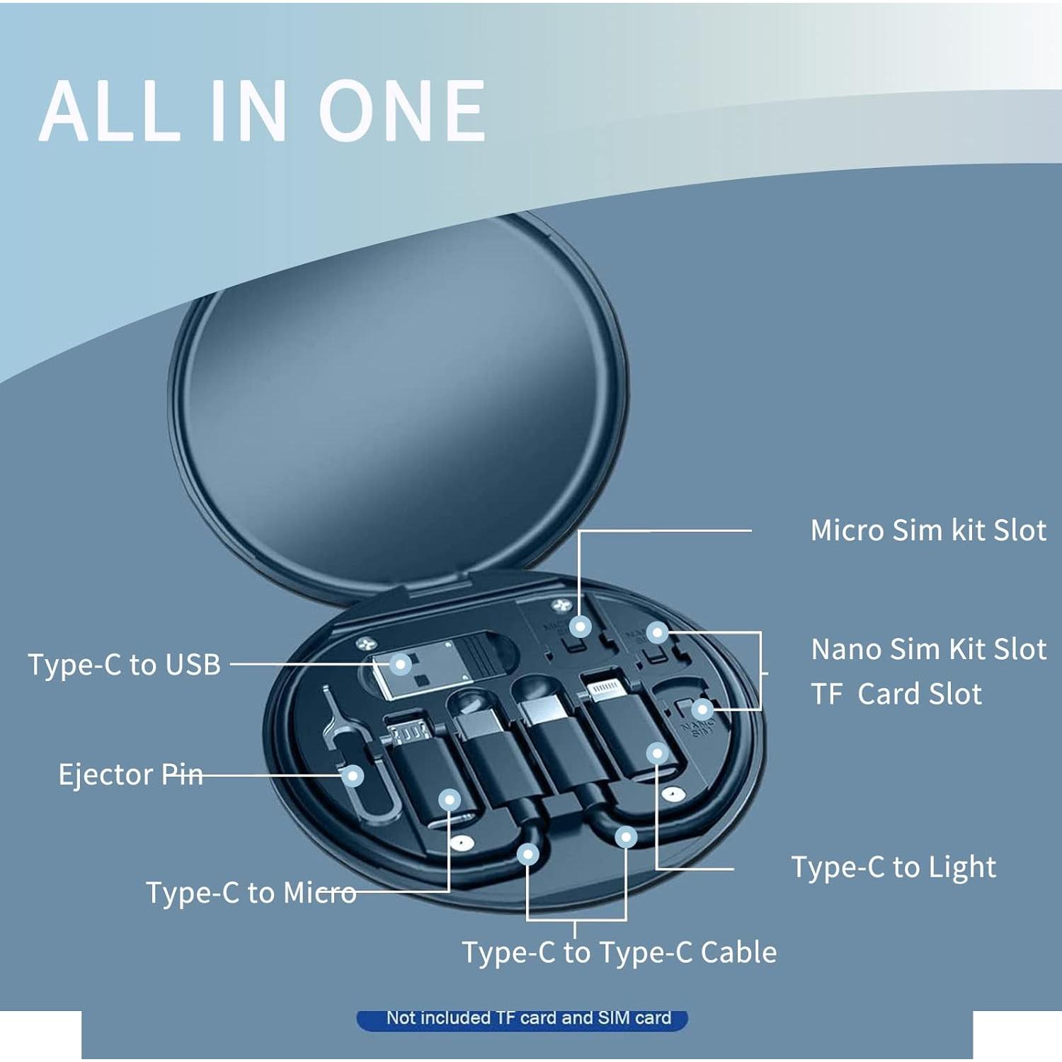 Adaptador USB 9 en 1 YAFIYGI Tipo C a Micro USB/Lightning