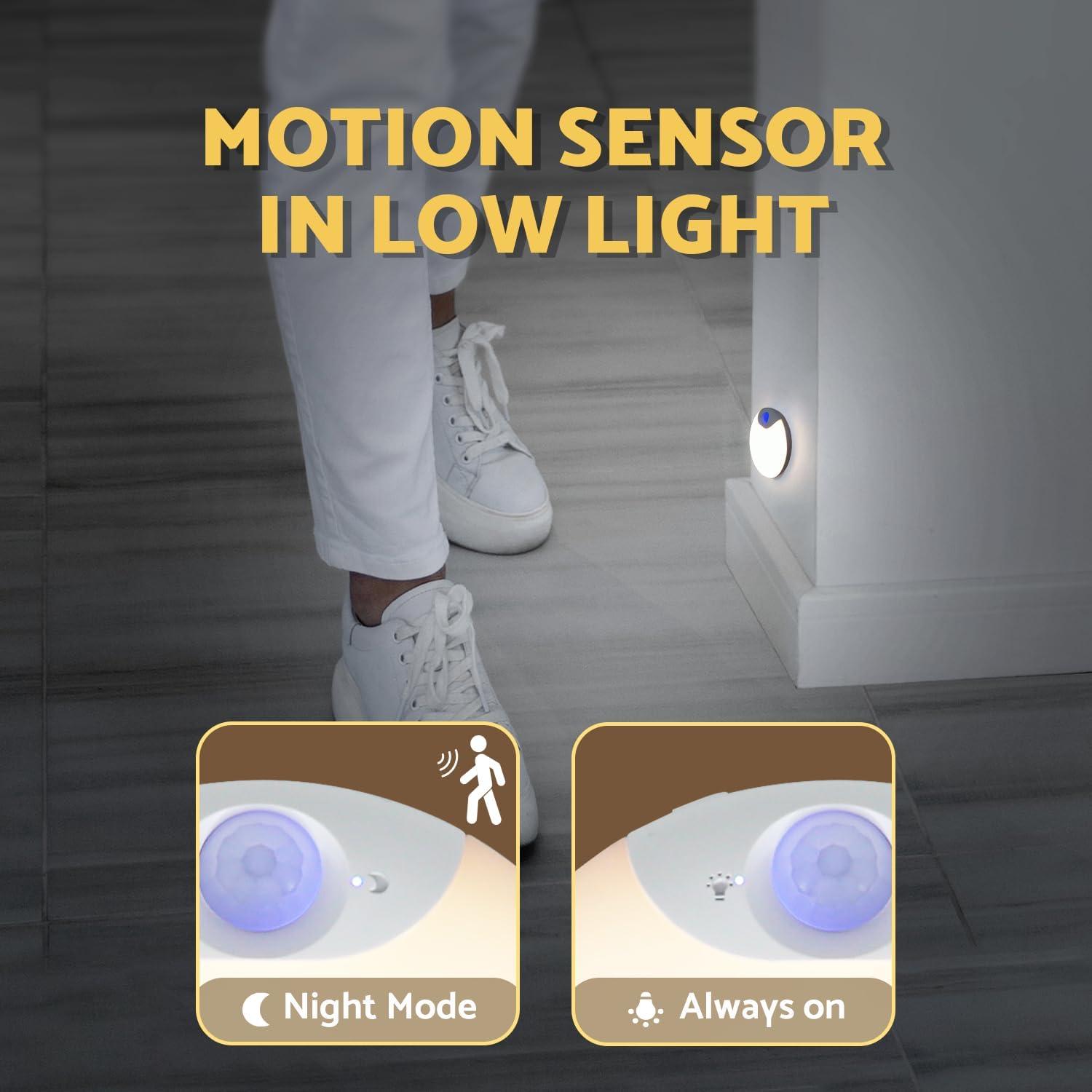 Luz Nocturna Recargable con Sensor de Movimiento 2-Pack