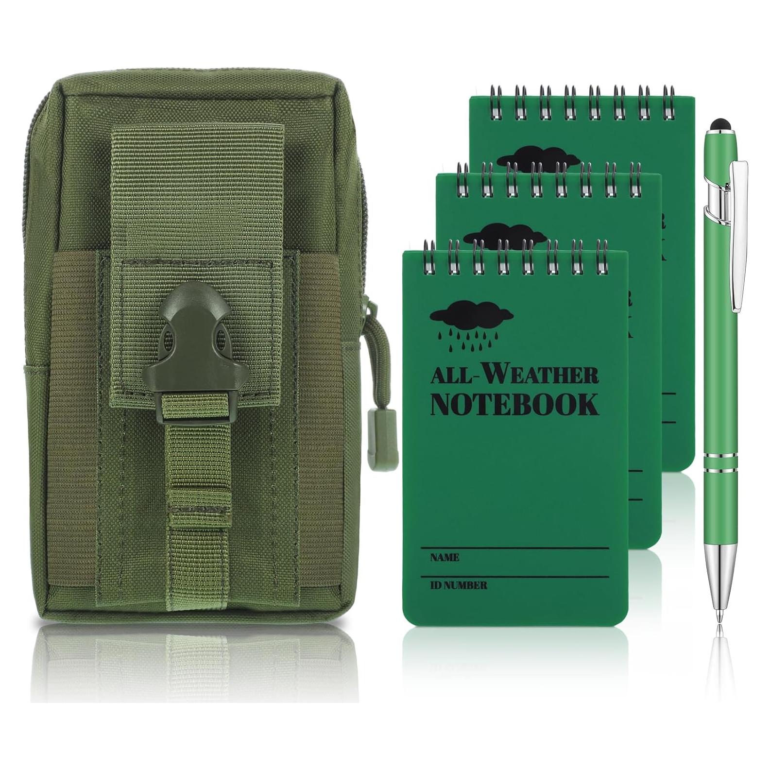 Cuaderno Impermeable Prudiut 3 Pcs Verde 7,62x12,7cm