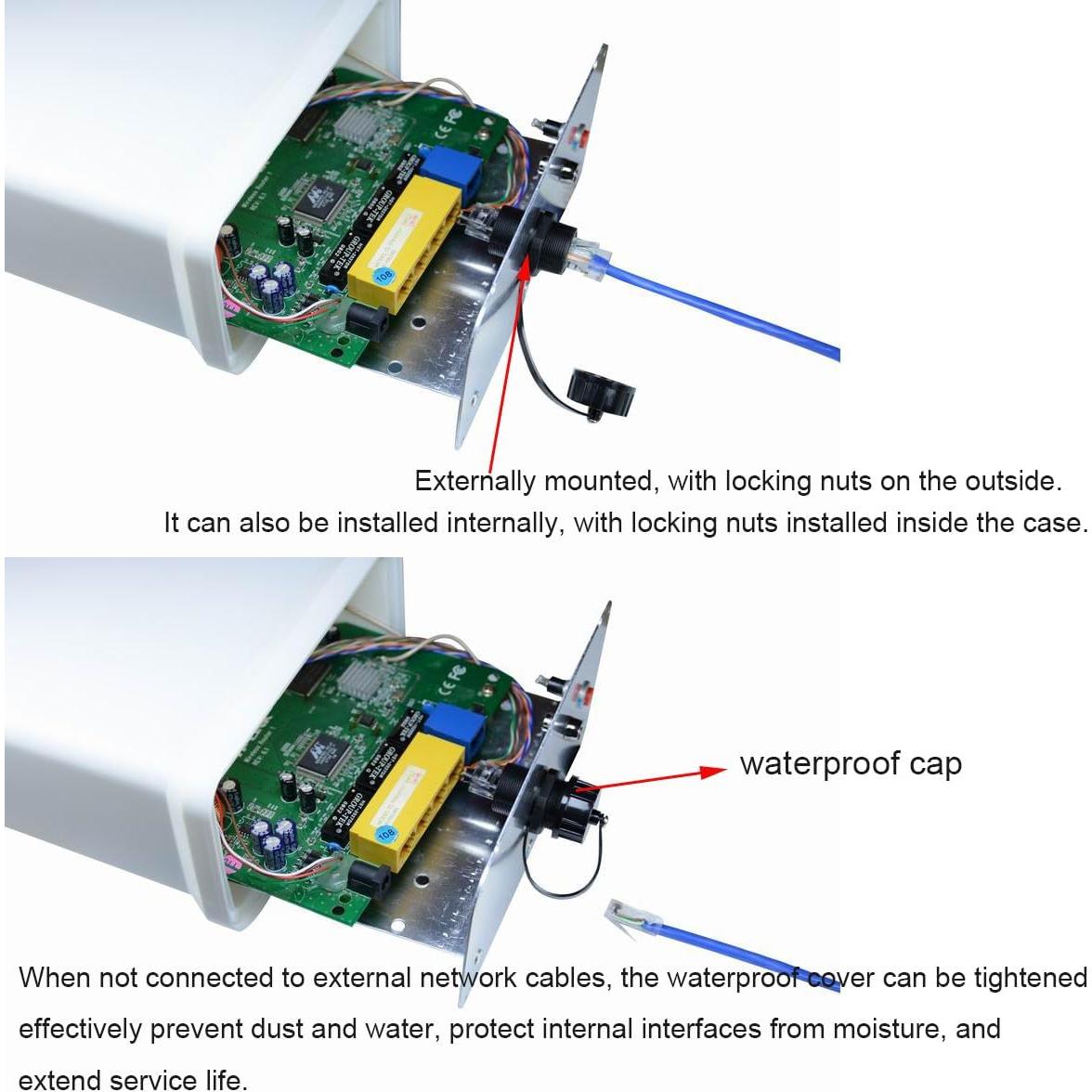 Acoplador RJ45 Hembra a Hembra IP67 PENGLIN 2PCS Cat6