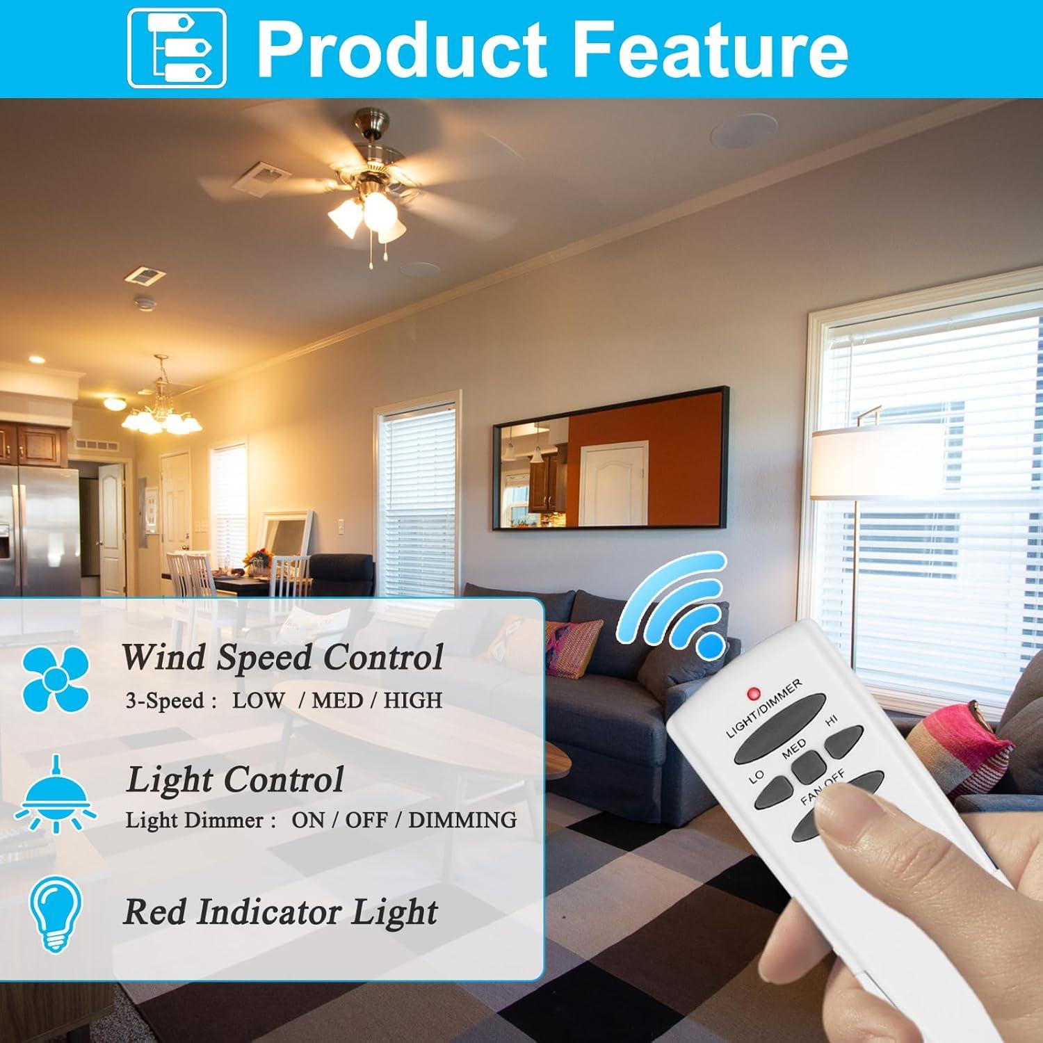 Control Remoto Universal para Ventilador de Techo COREBAY RC-HD5