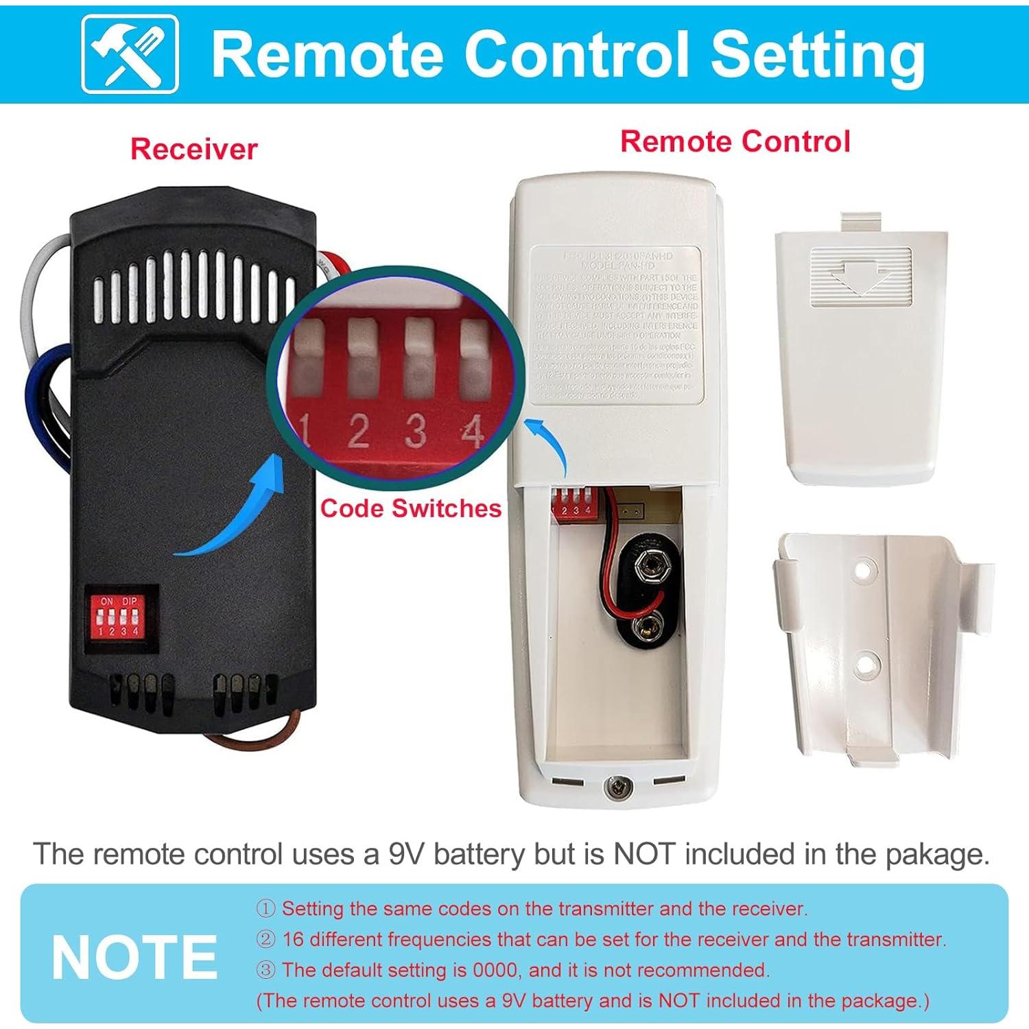 Control Remoto Universal para Ventilador de Techo COREBAY RC-HD5