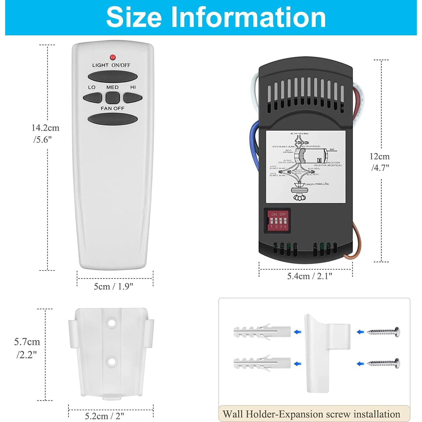 Control Remoto Universal para Ventilador de Techo COREBAY RC-HD5