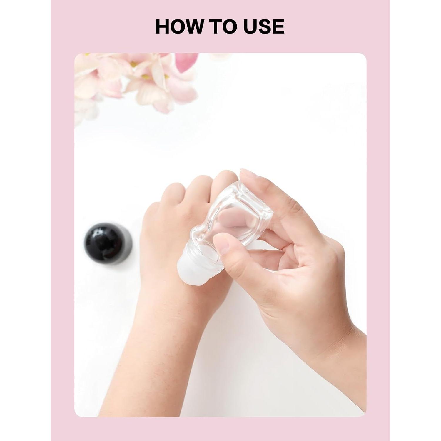 Botella de Rodillo de Vidrio Eoglirie 30ml A Prueba de Fugas