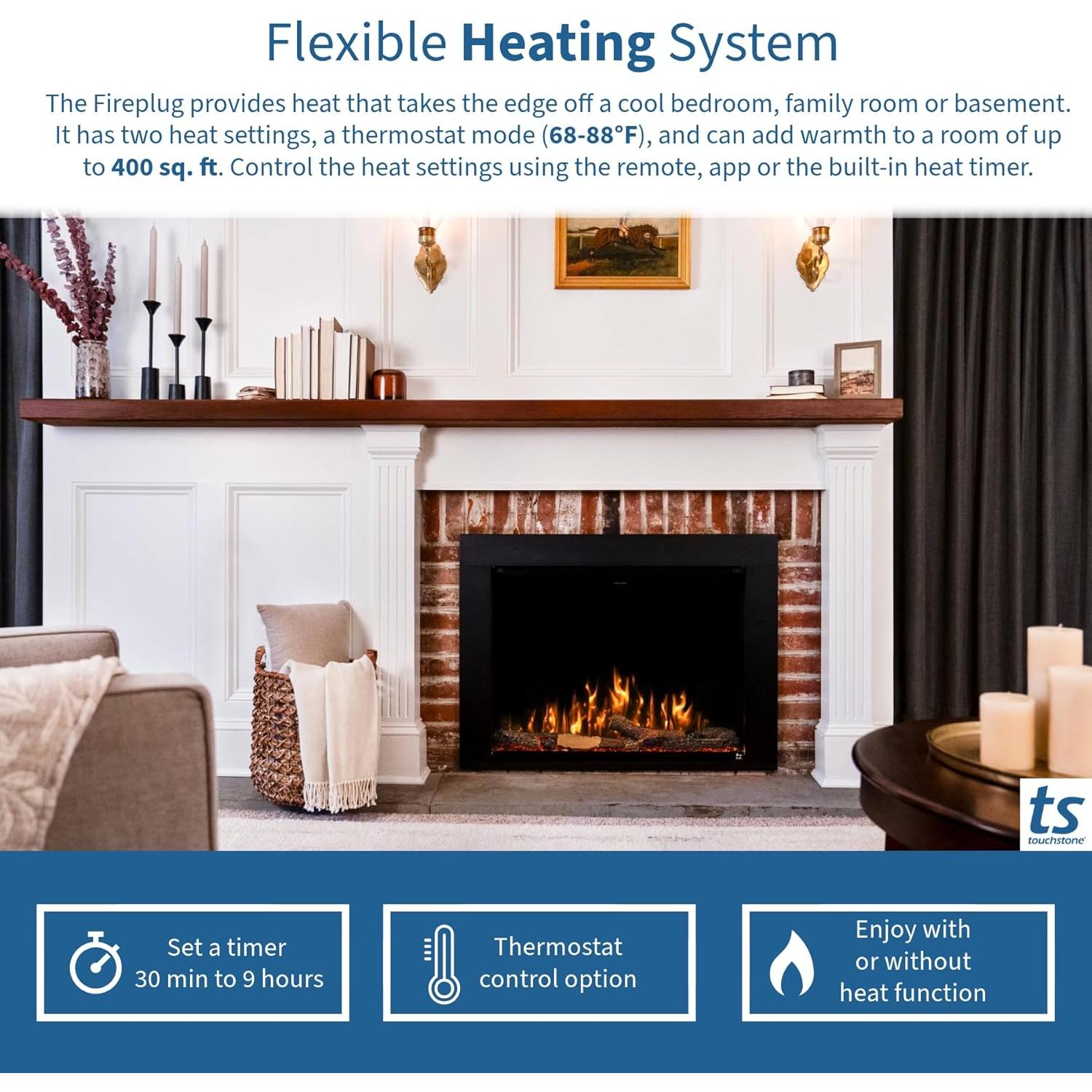 Chimenea Eléctrica Touchstone Fireplug Pro 61x48cm 1500W