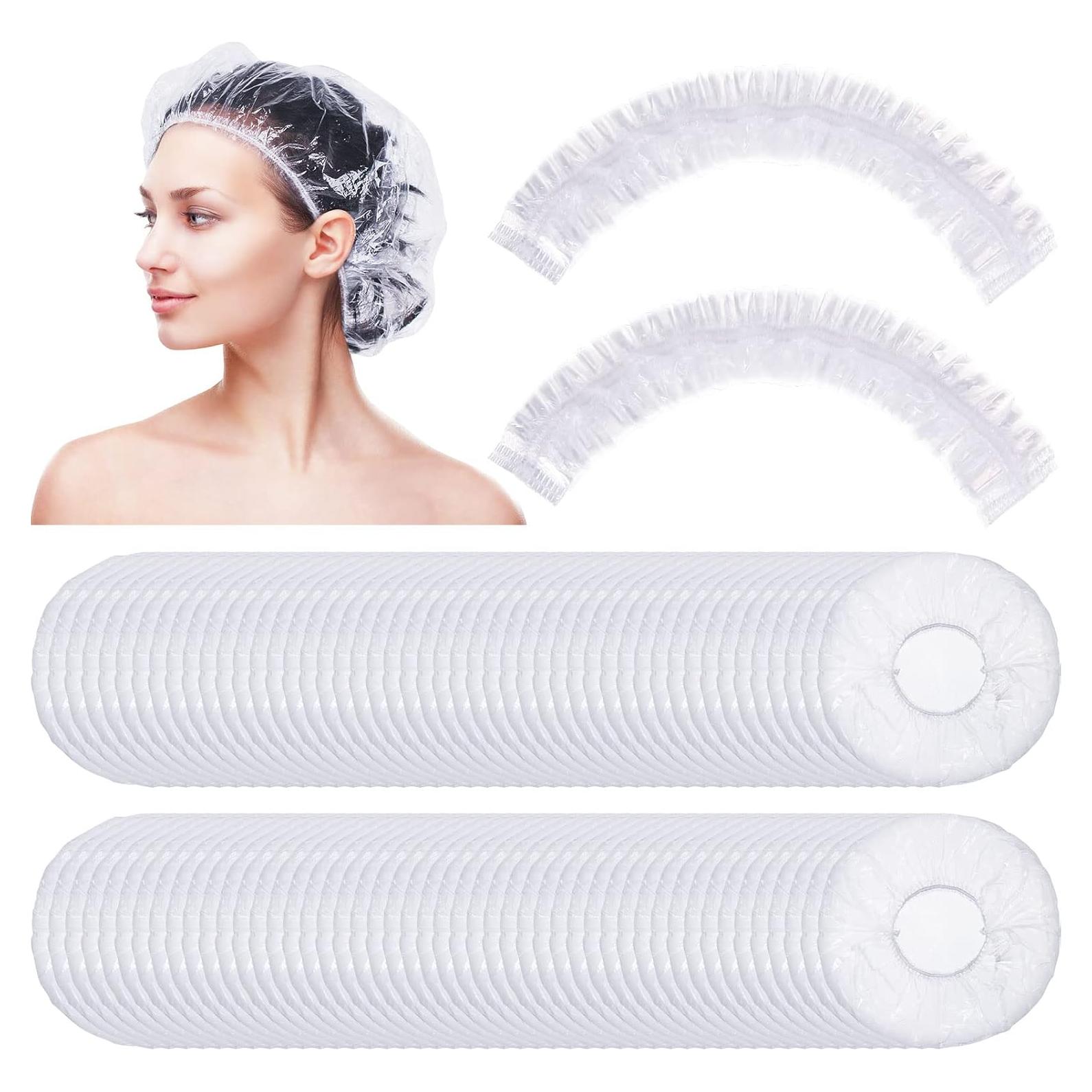 Gorras de Ducha Desechables Retisee 140 Pcs Grandes Transparentes