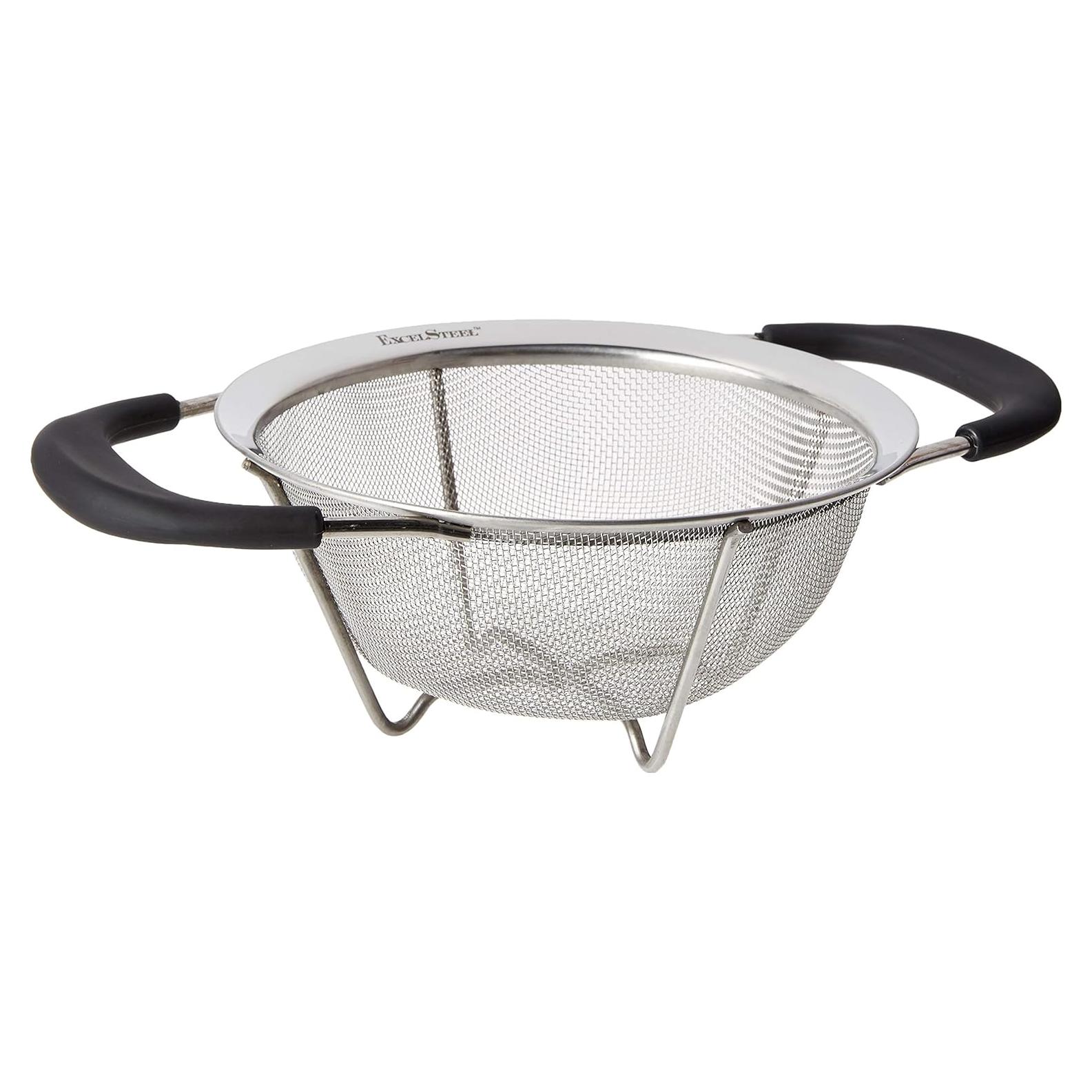 Colador de Malla Acero Inoxidable ExcelSteel 16.5 cm Profesional