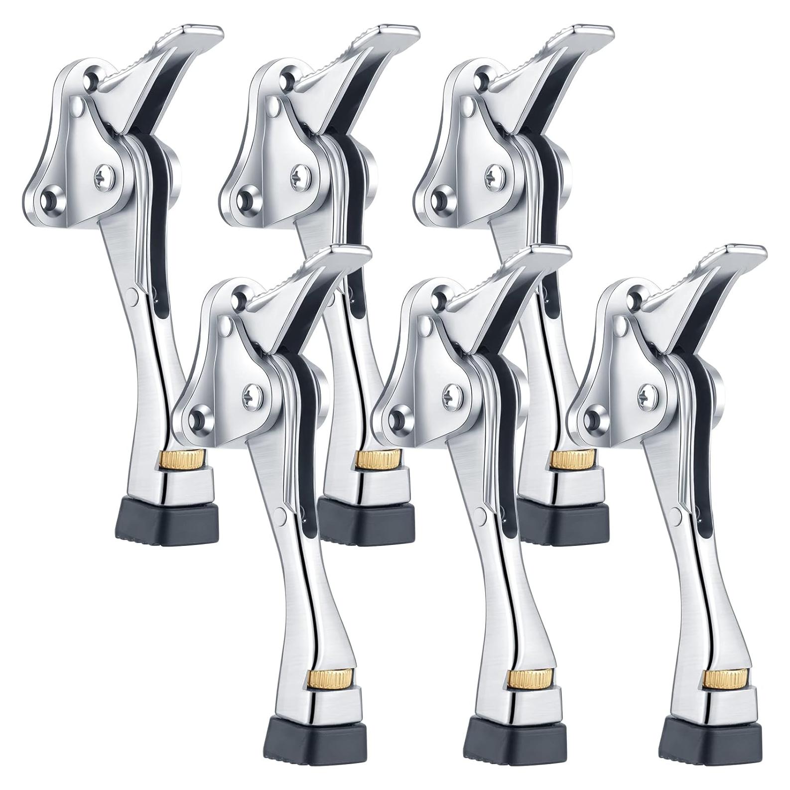 Tope de Puerta Kenning 6 Pcs Ajustable Metal 20 cm Plata