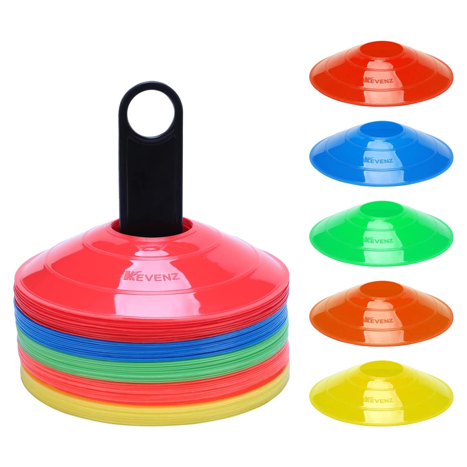Conos de Entrenamiento de Fútbol KEVENZ 50 Piezas Multicolor