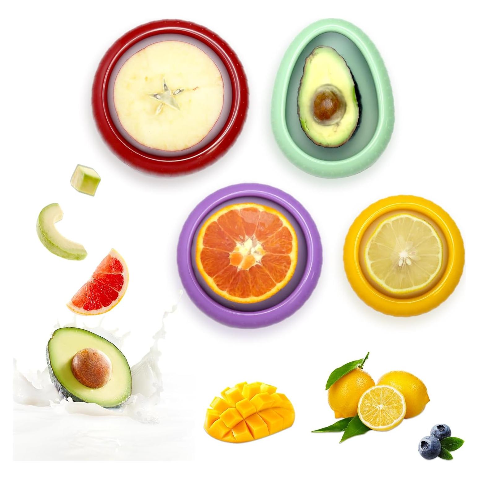 Set de 4 Conservadores de Frutas AWLGAK - Aguacate y Cebolla