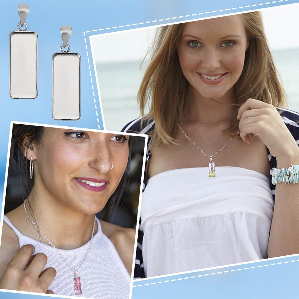 Bandeja Rectangular para Joyería UNICRAFTALE 40pcs Acero Inoxidable