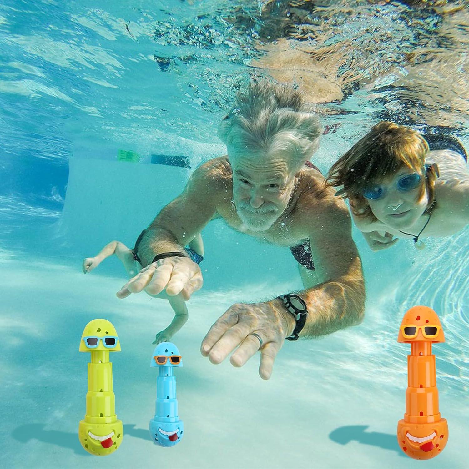Juguetes de buceo para piscina DOADW 3pcs palos de colores