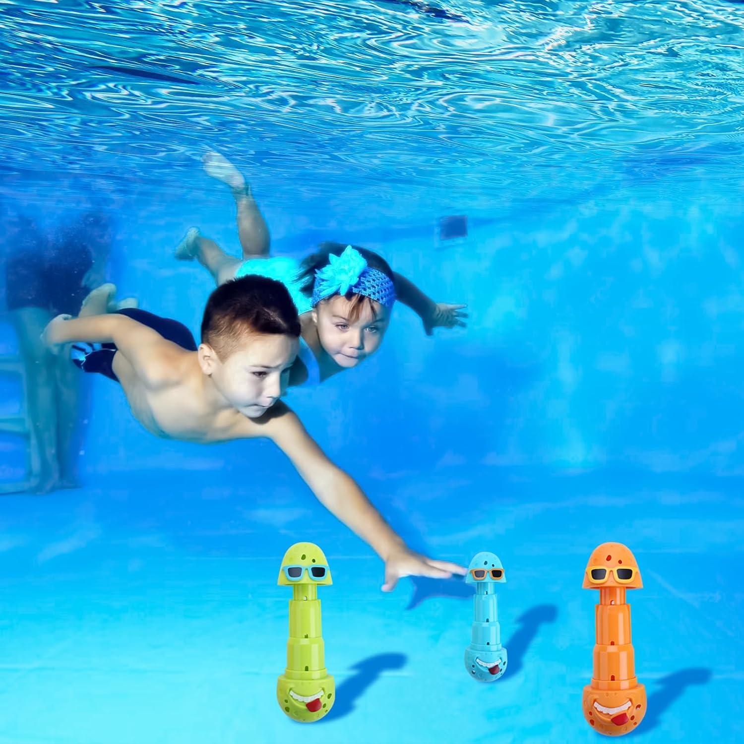 Juguetes de buceo para piscina DOADW 3pcs palos de colores
