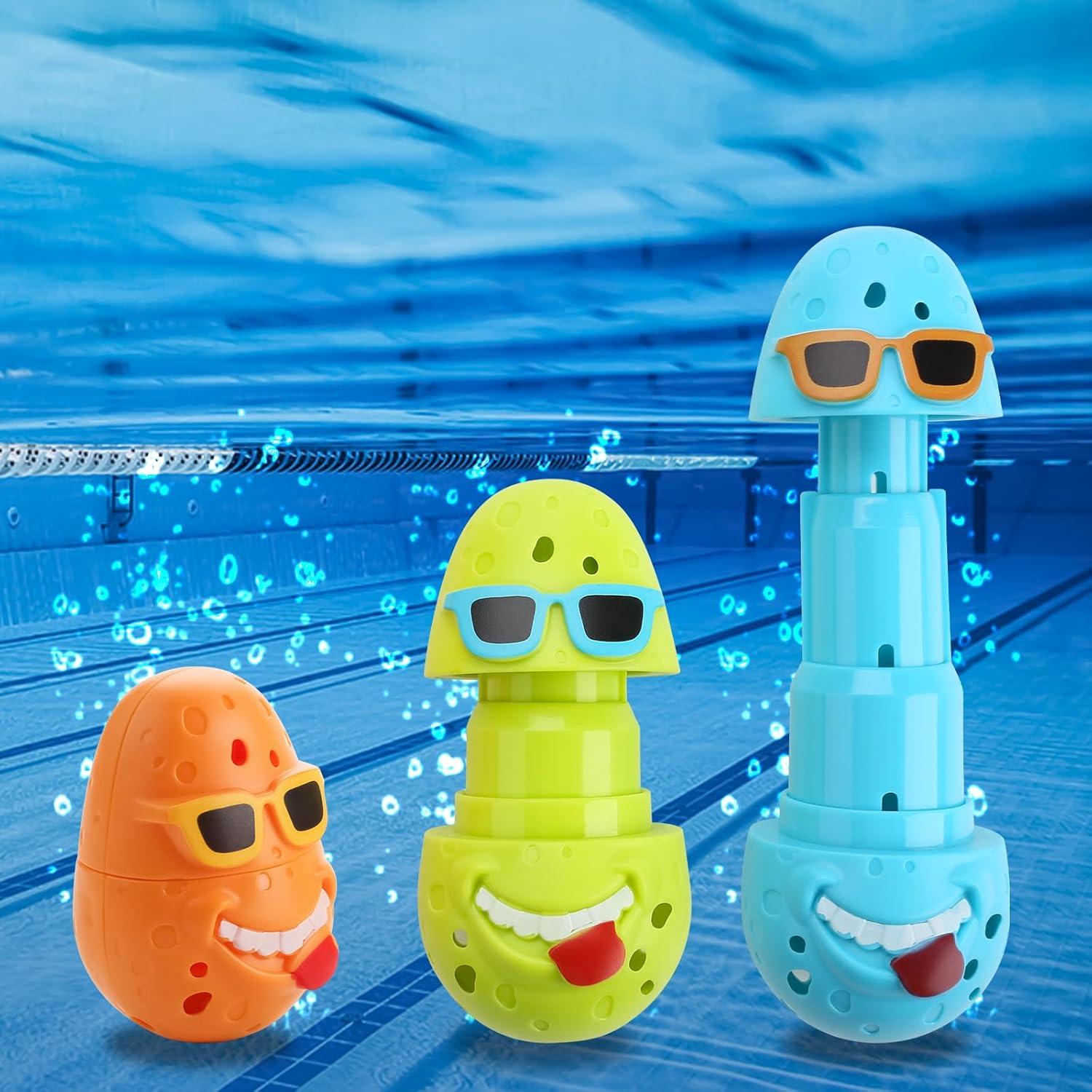 Juguetes de buceo para piscina DOADW 3pcs palos de colores