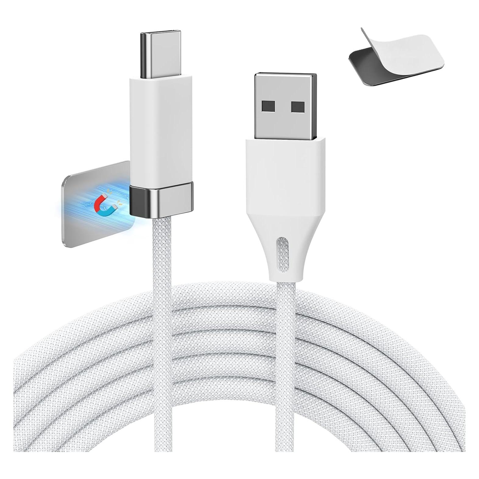 Cable USB A a USB C Magnético 1.52M Magtame Carga Rápida 3A