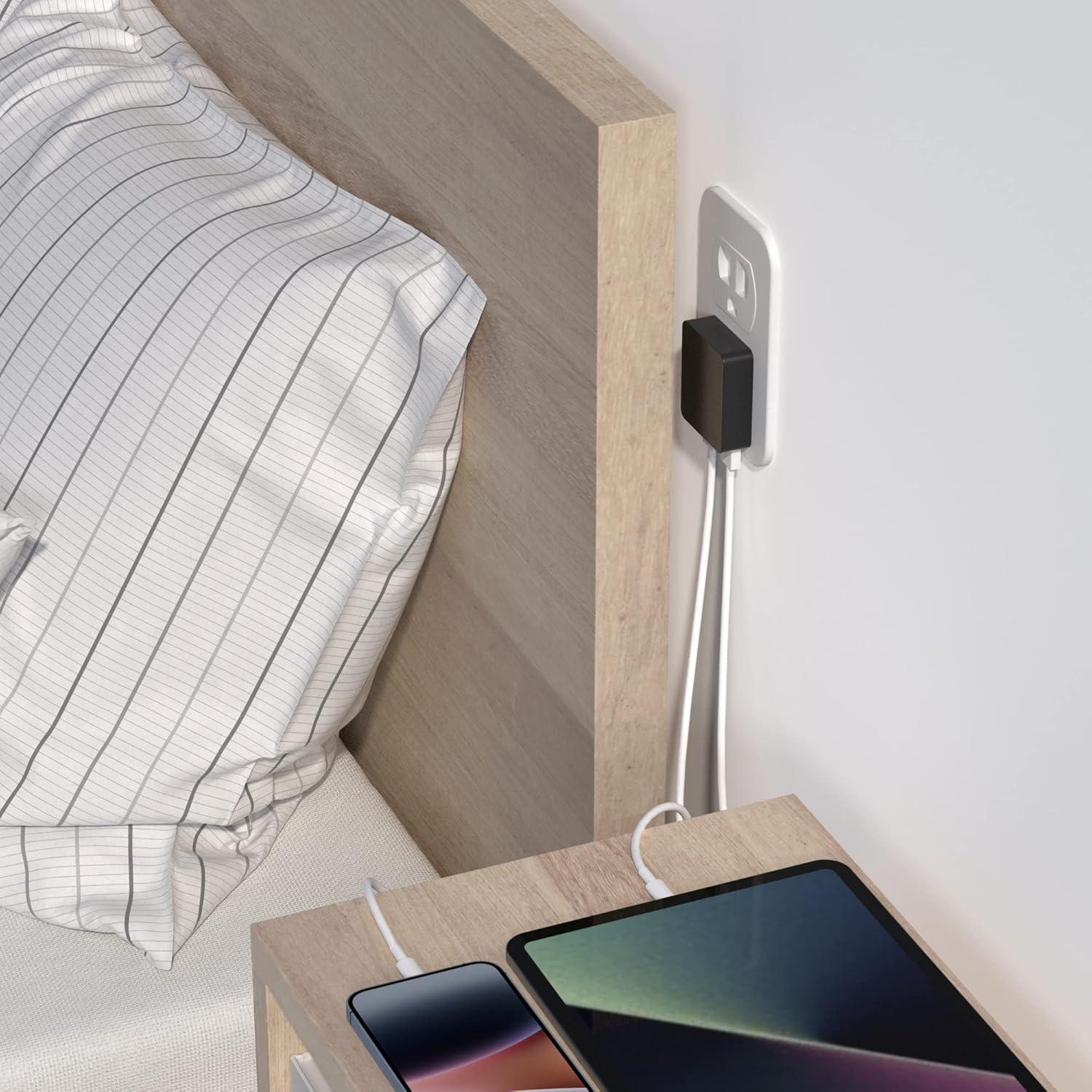 Cargador de pared USB Nekmit Slim 2 Puertos 12W Negro