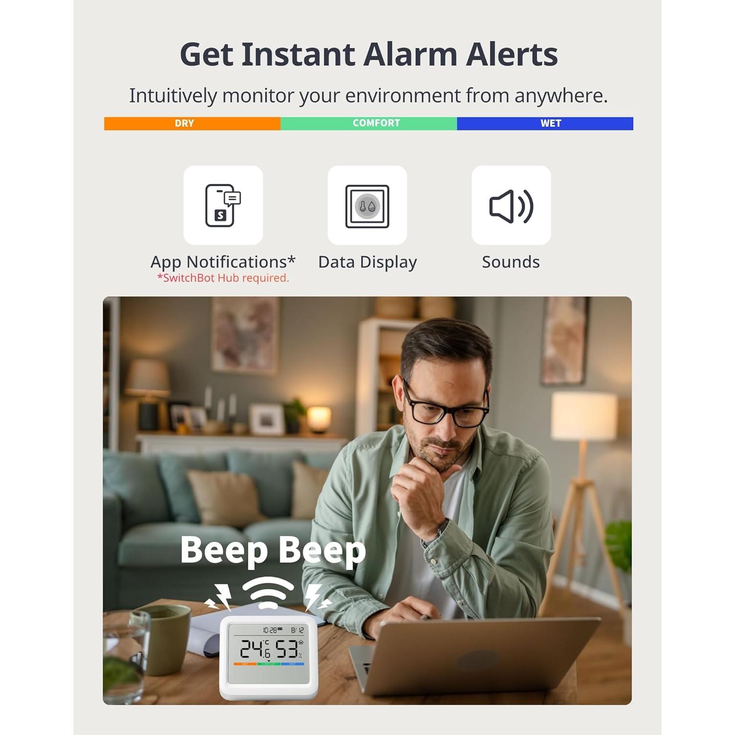 Higrómetro y Termómetro Digital SwitchBot Meter Pro - Control App Bluetooth