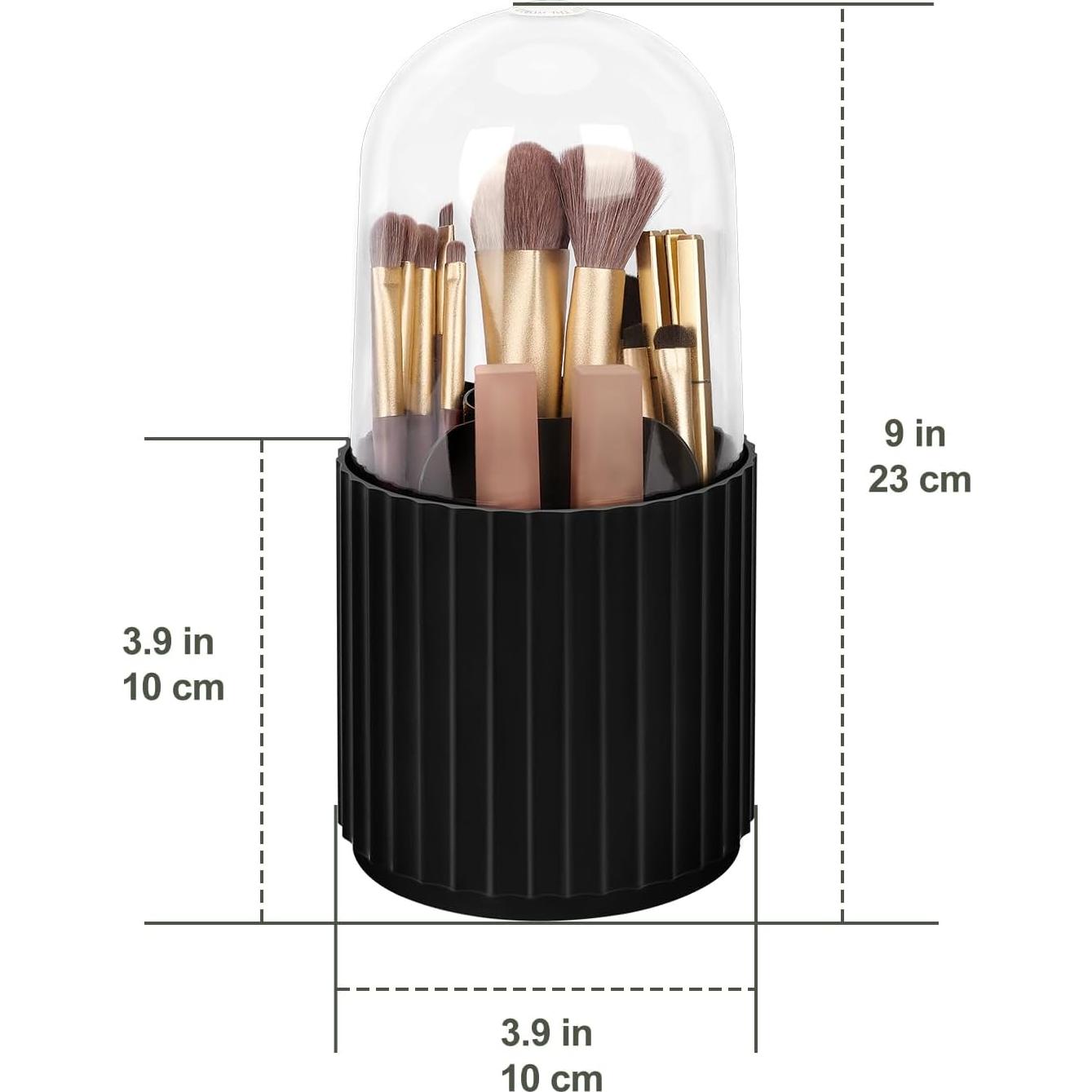 Organizador de Brochas de Maquillaje JessLab 360° Negro