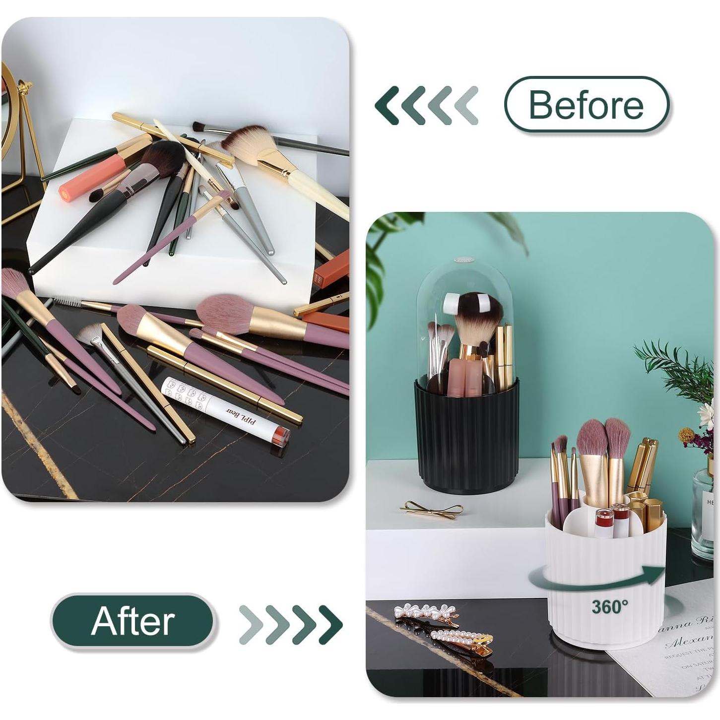 Organizador de Brochas de Maquillaje JessLab 360° Negro