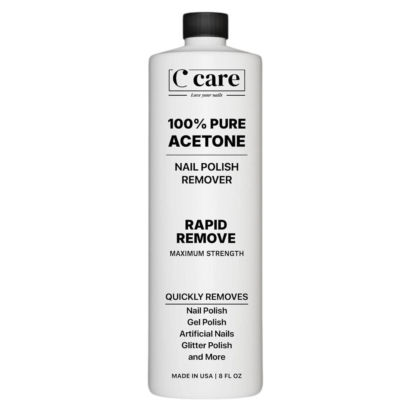 Removedor de Esmalte de Uñas Acetona 100% Pura C Nailcare 236.6 ml