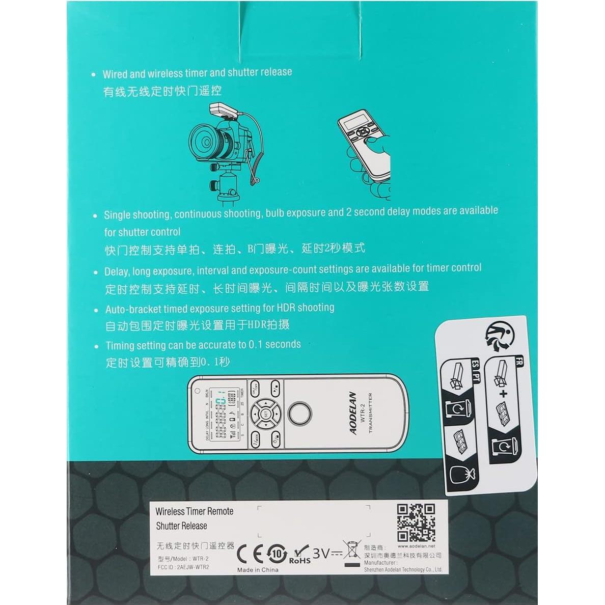 Temporizador Inalámbrico AODELAN para Sony a6400, a7III, a9