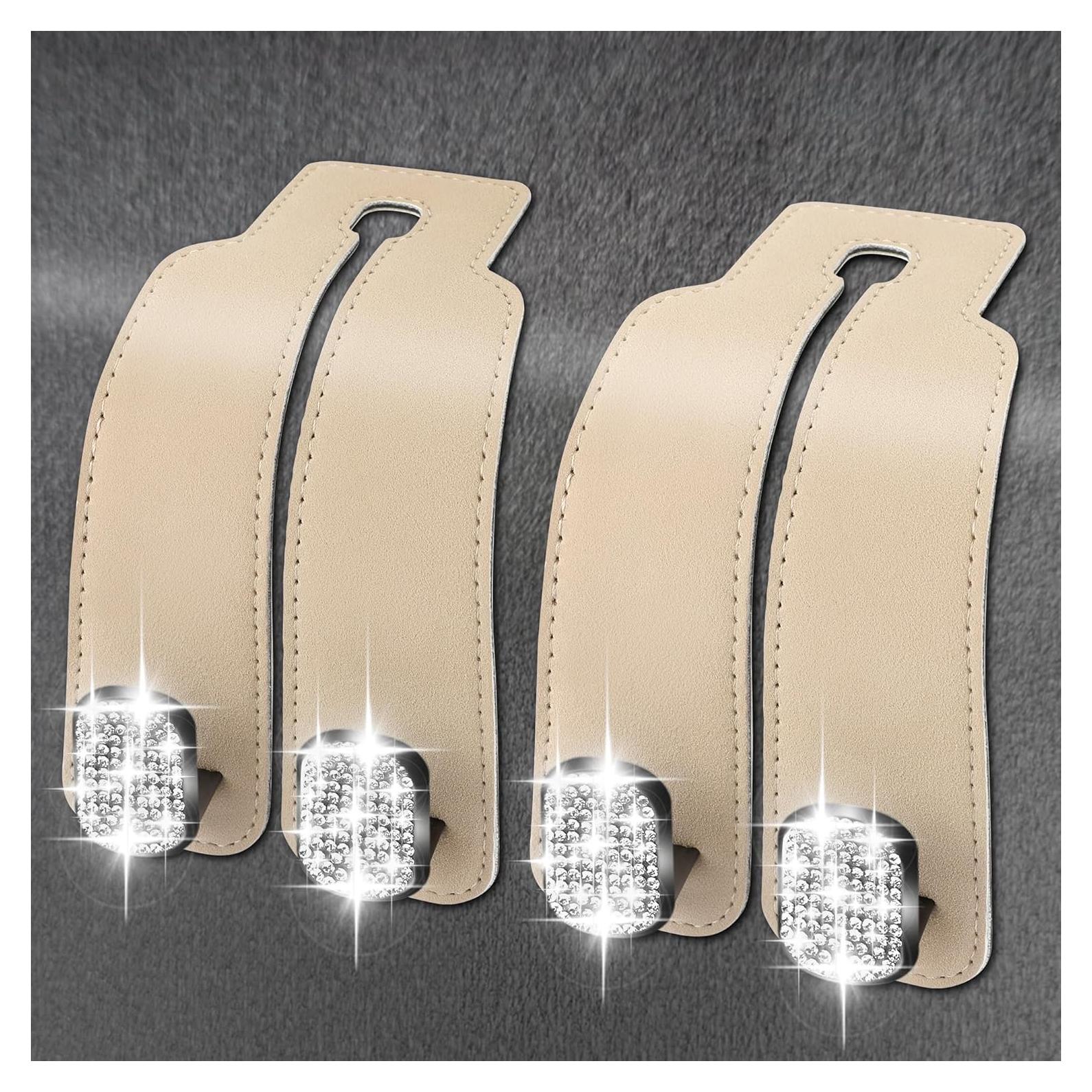 Ganchos para Reposacabezas de Coche Amelity Beige - 2 Piezas