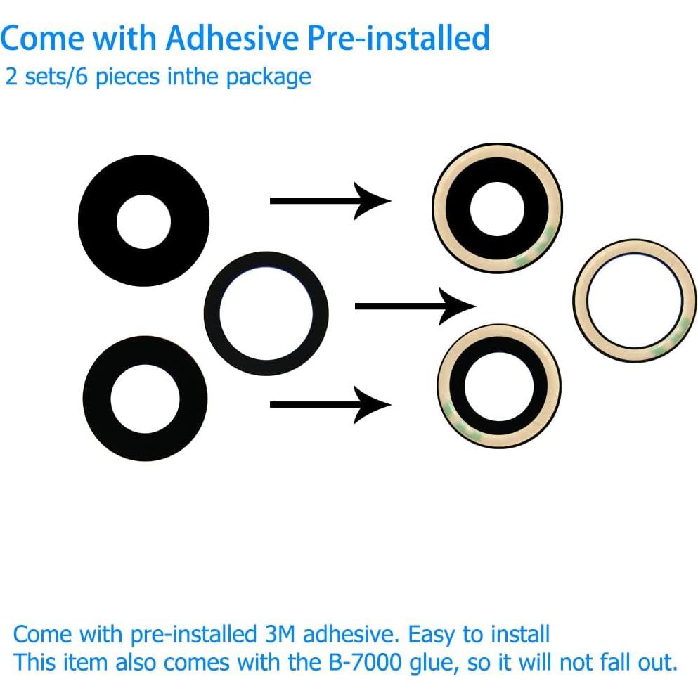 Reemplazo Cristal Lente Cámara iPhone 13 Pro/Pro Max - 2 Juegos