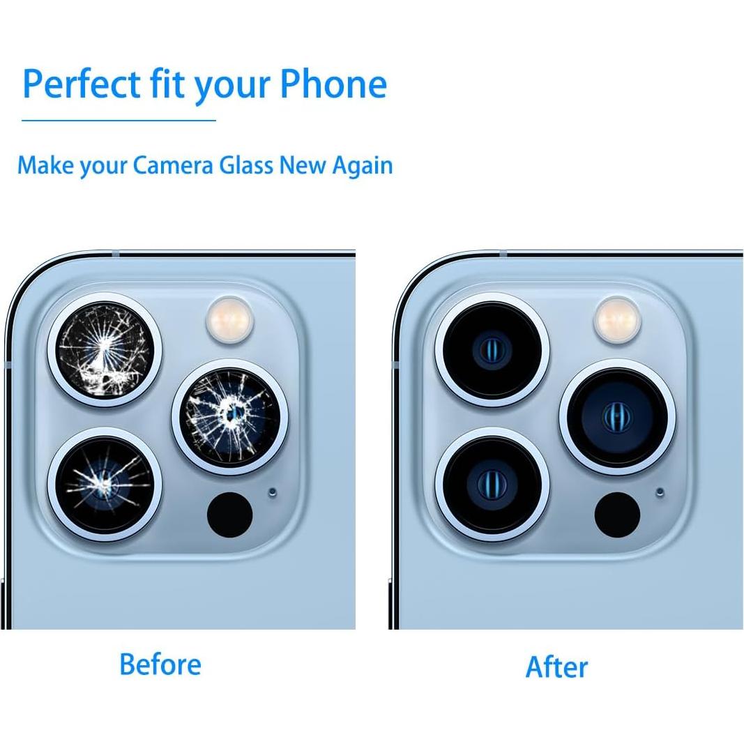 Reemplazo Cristal Lente Cámara iPhone 13 Pro/Pro Max - 2 Juegos
