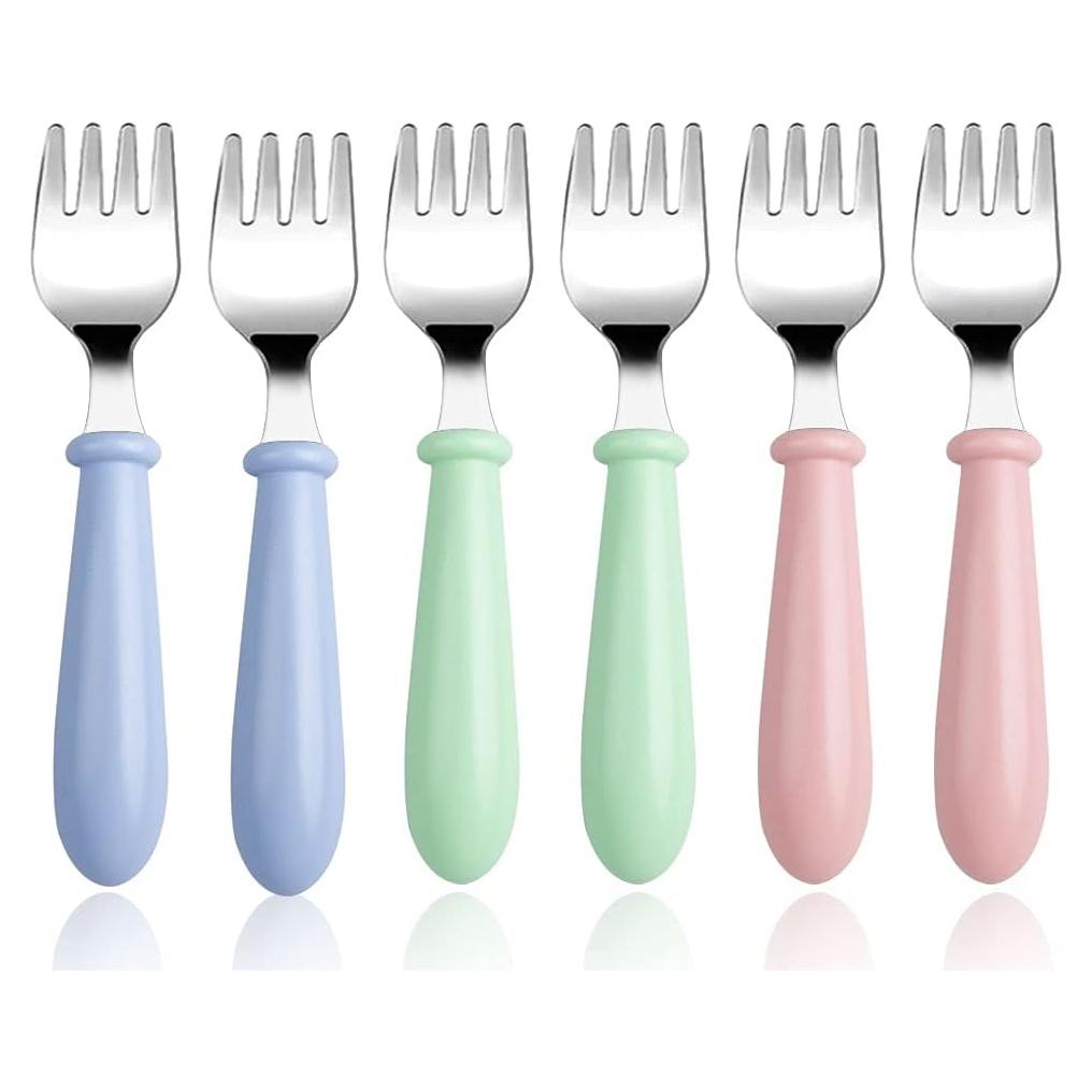 Juego de 6 Tenedores para Niños Pimoys Acero Inoxidable BPA Free