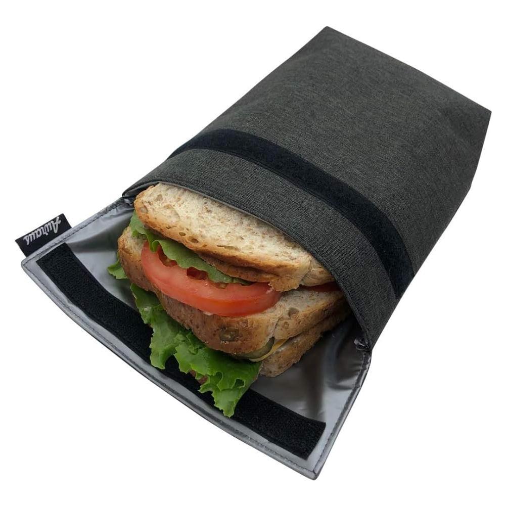 Bolsa de Snack Ecológica AURAUS Gris Oscuro 22.86x6.6 cm