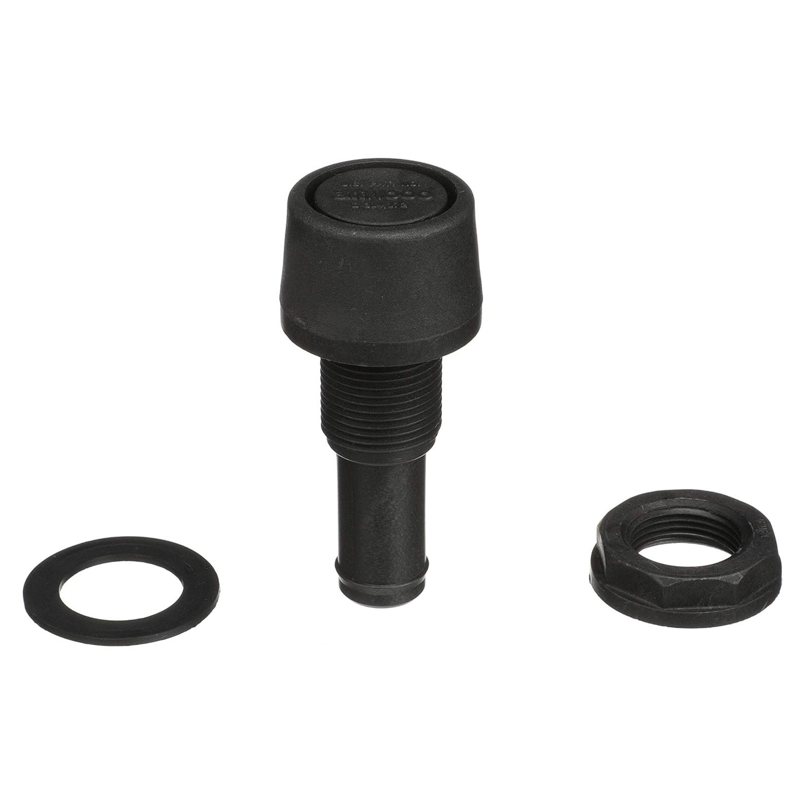 Ventilación de Combustible Attwood 1607-3 Polipropileno Negro