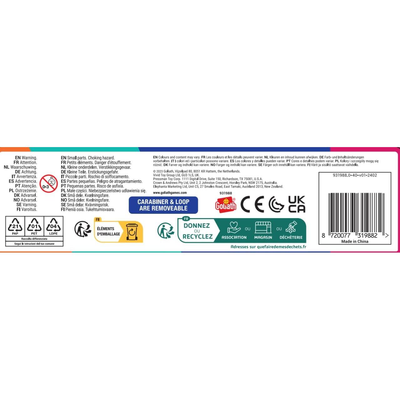 Fidget Blox Goliath 3 Pack con Clip para Mochila 5+