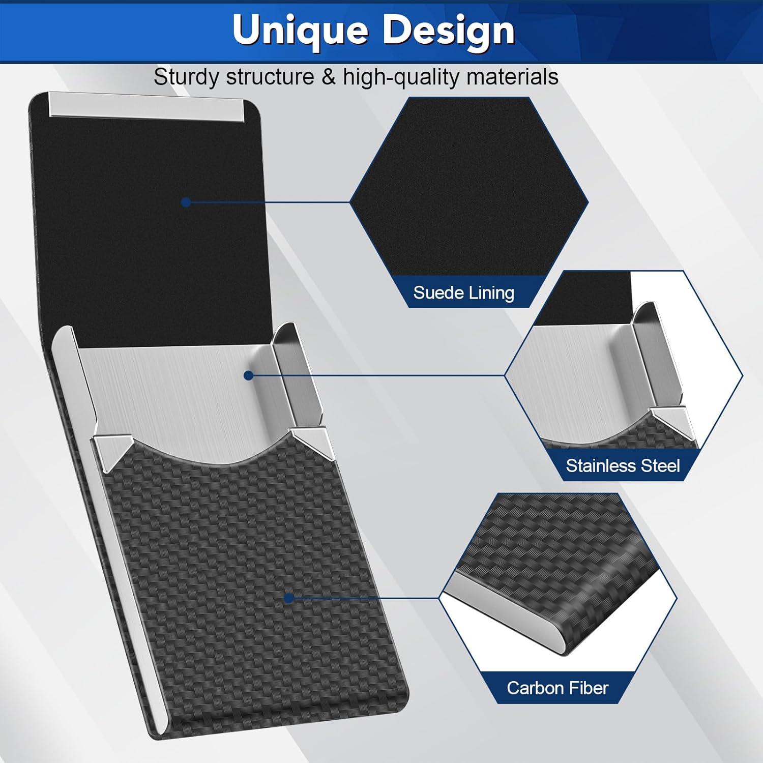 Estuche para Tarjetas de Negocios DMFLY - Cuero PU RFID Negro